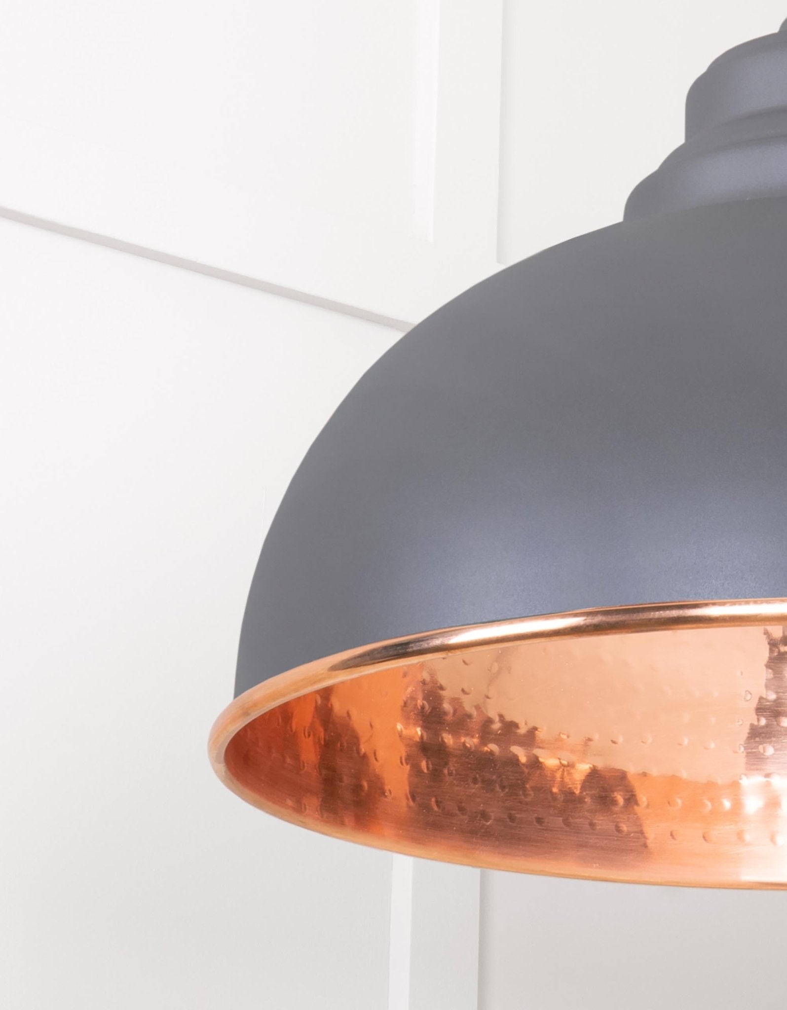 Hammered Copper Harborne Pendant | Bluff - From The Anvil - EB London