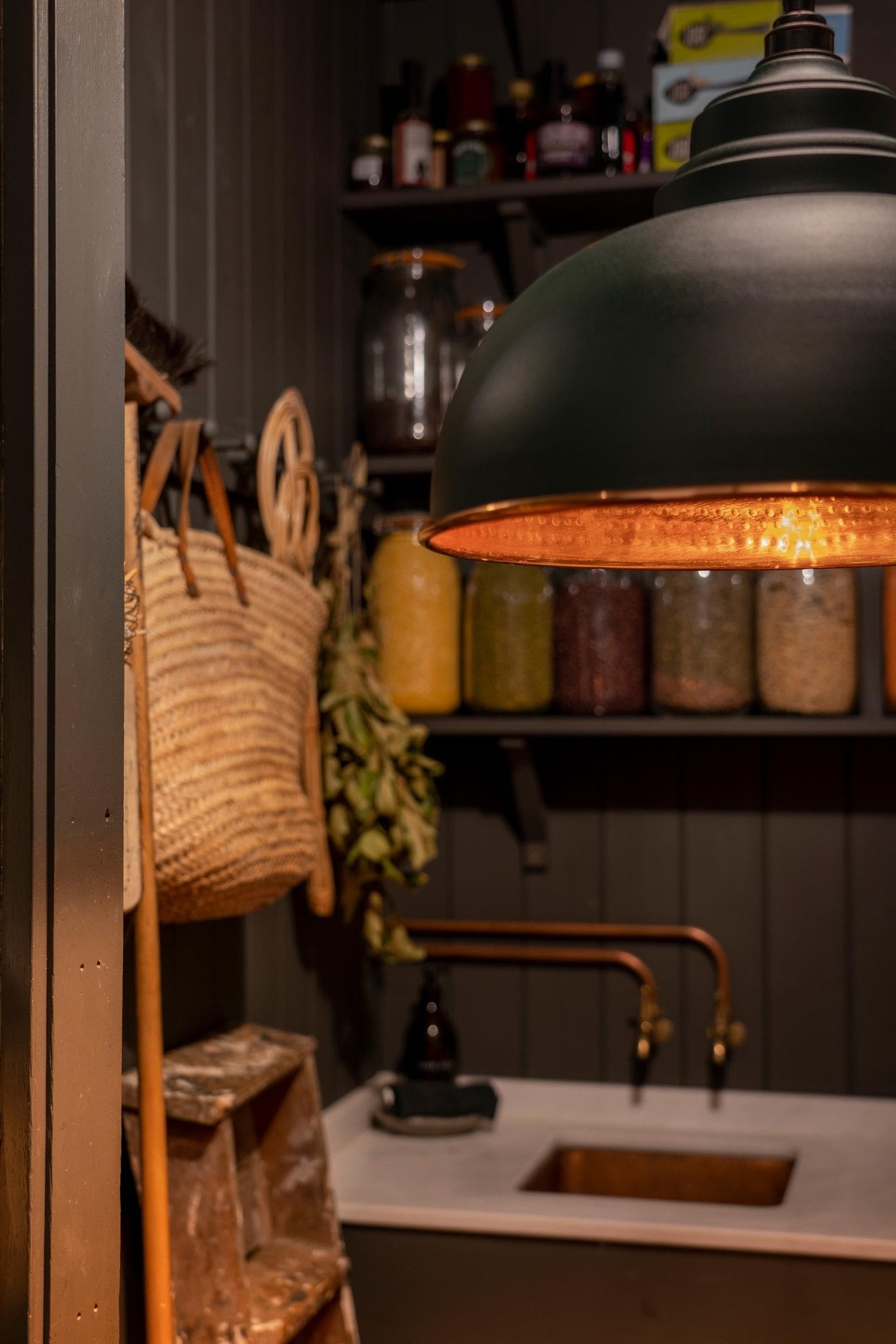 Hammered Copper Harborne Pendant | Dingle - From The Anvil - EB London