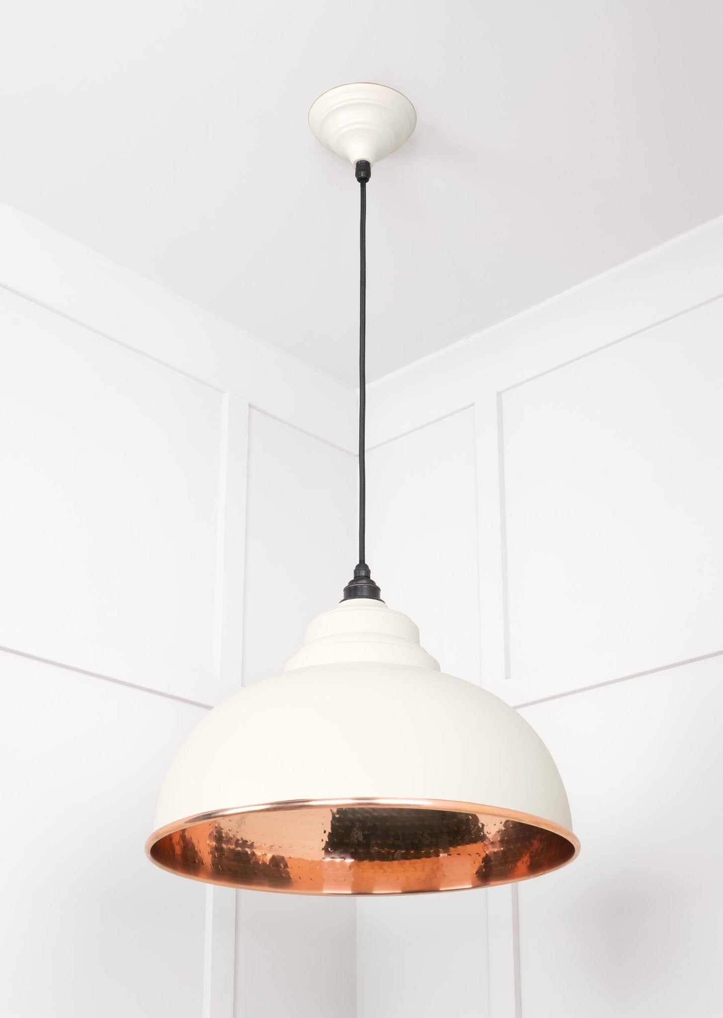 Hammered Copper Harborne Pendant | Teasel - From The Anvil - EB London