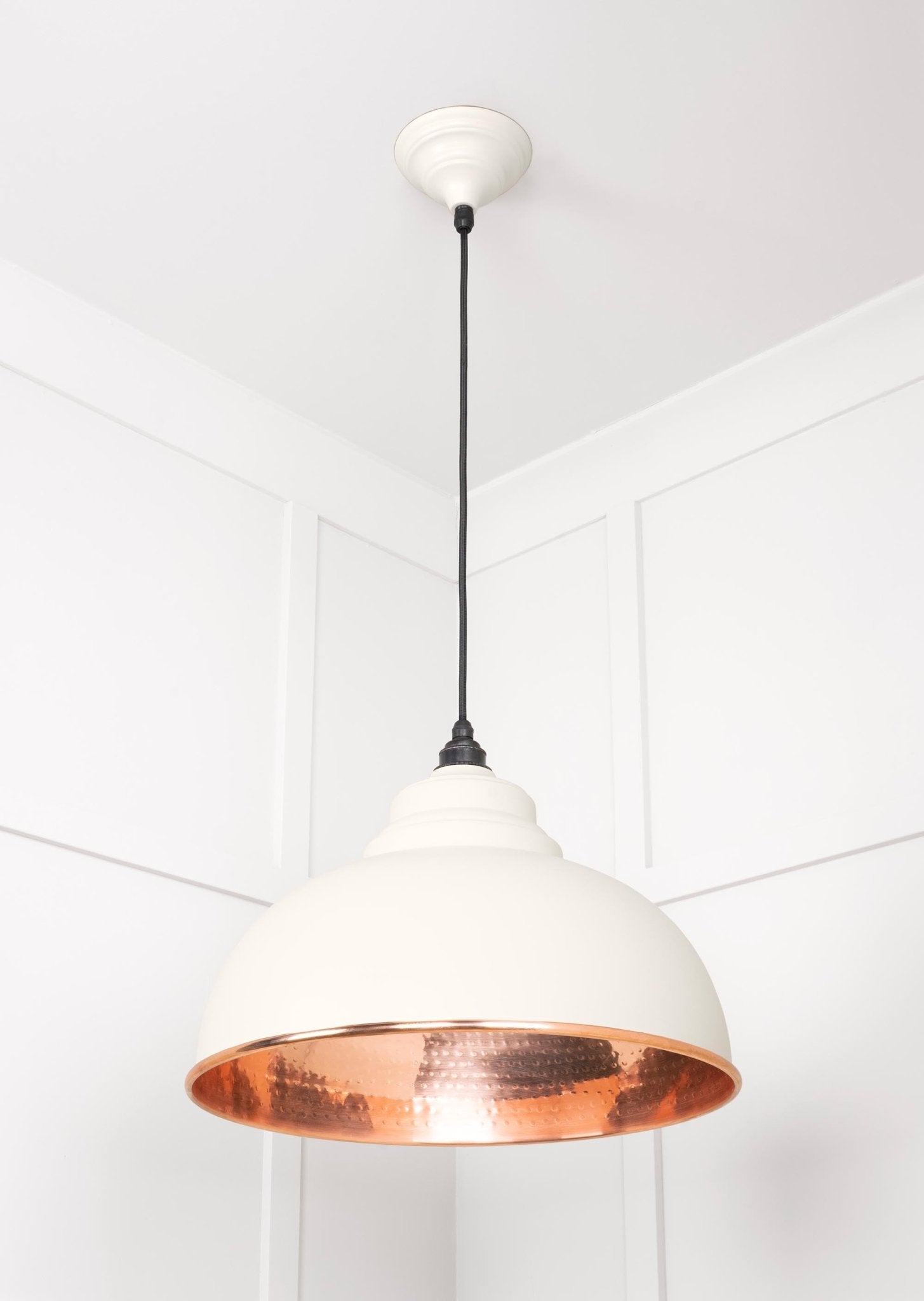 Hammered Copper Harborne Pendant | Teasel - From The Anvil - EB London