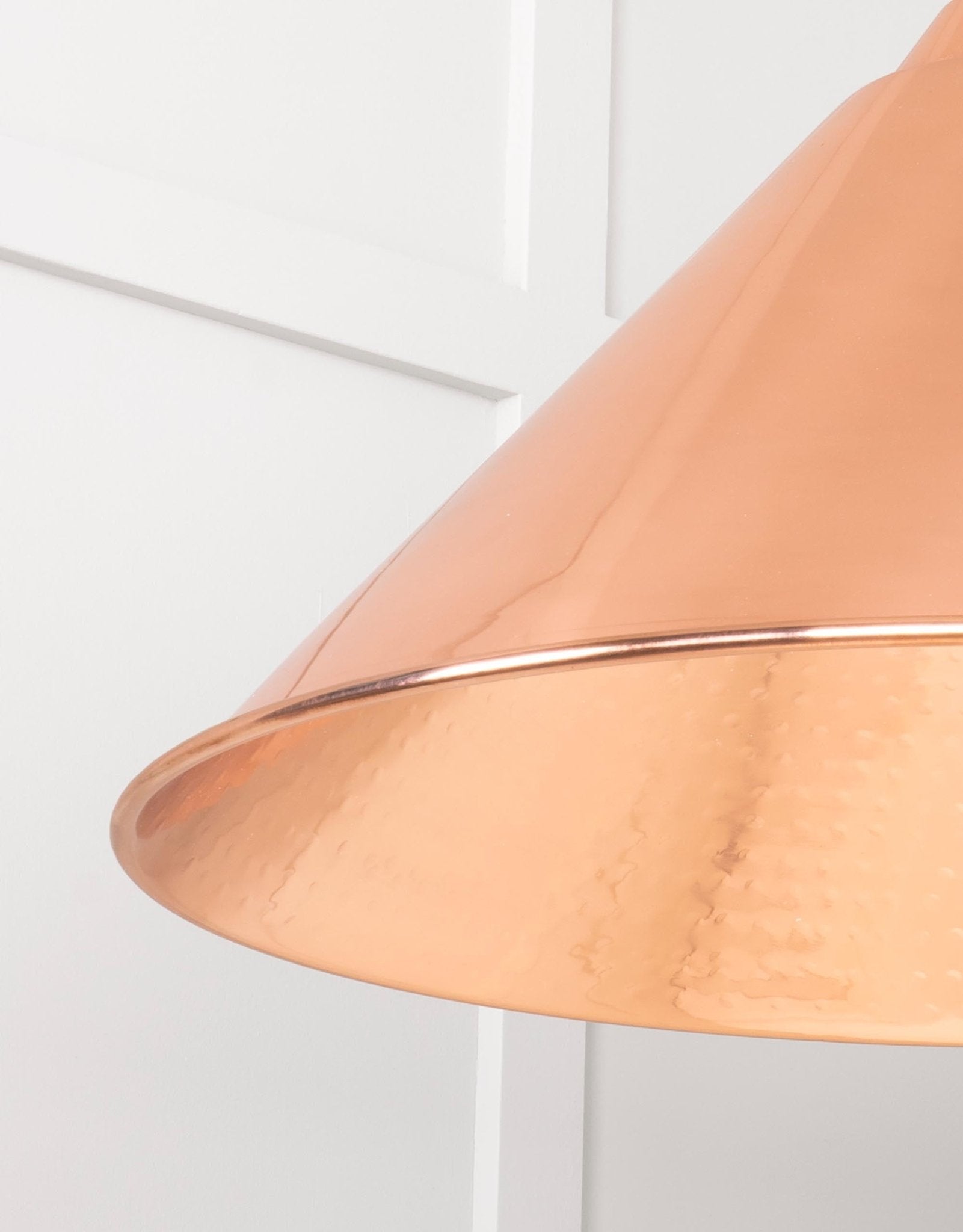 Hammered Copper Hockley Pendant | Bare - From The Anvil - EB London