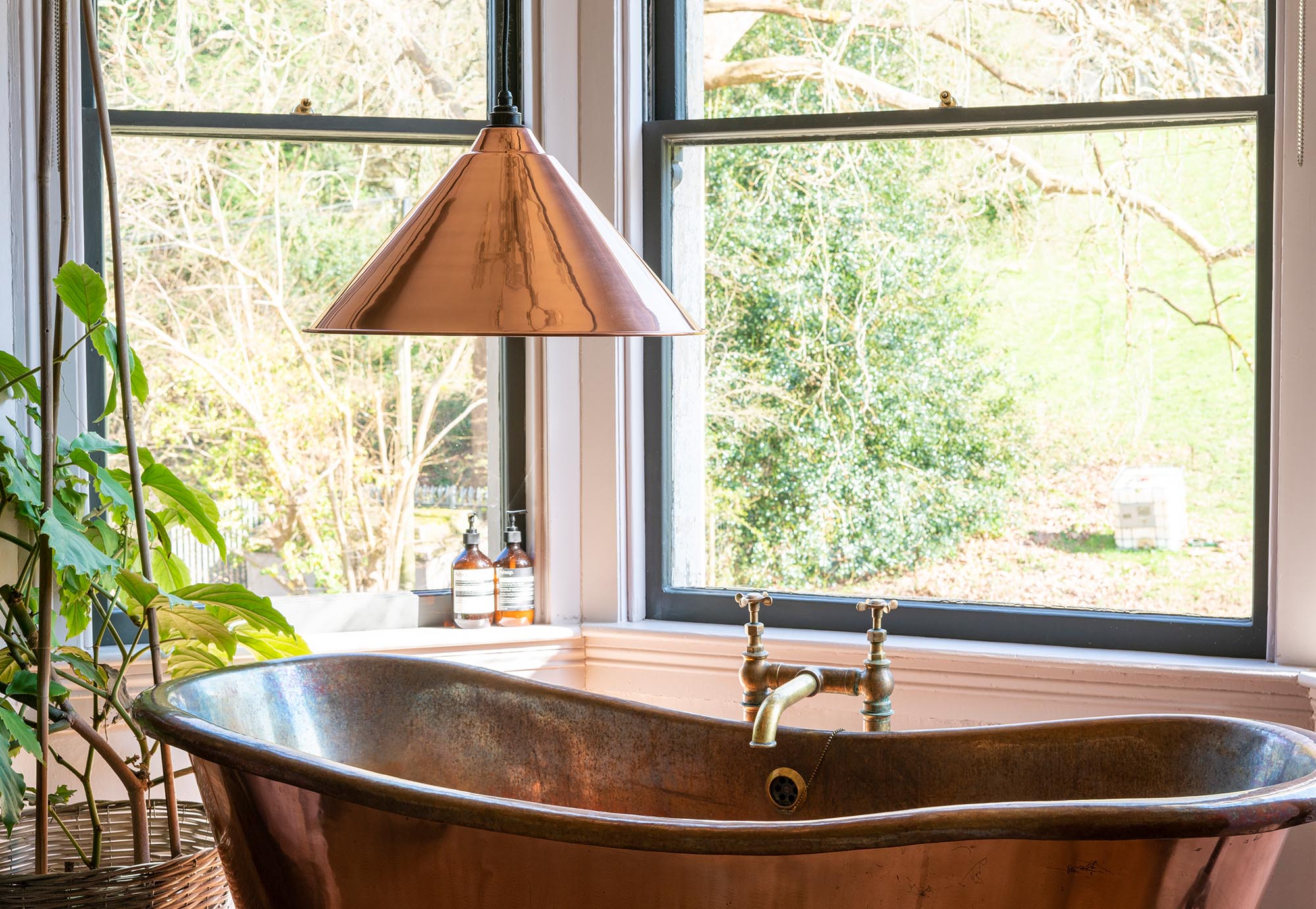 Hammered Copper Hockley Pendant | Bare - From The Anvil - EB London