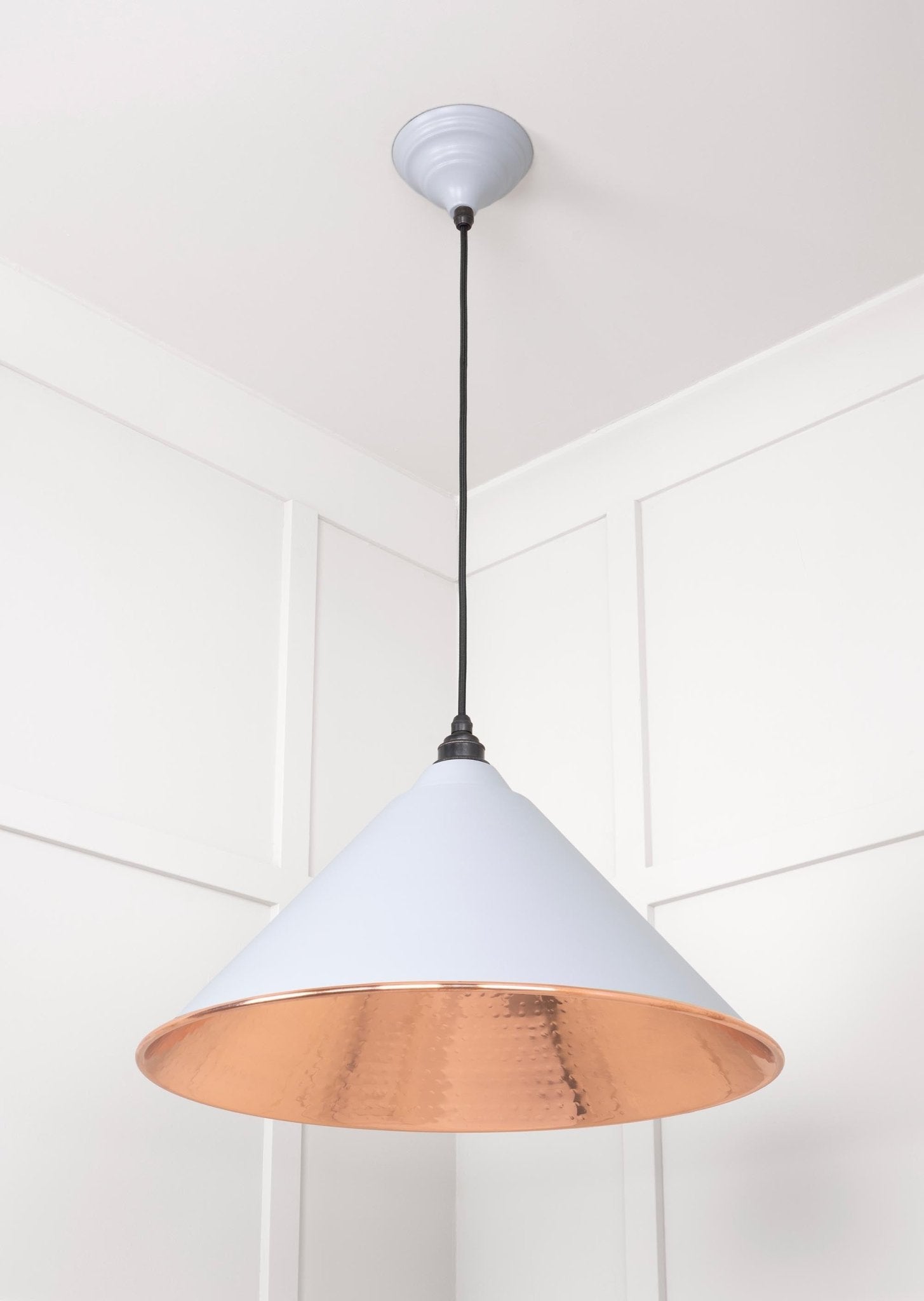 Hammered Copper Hockley Pendant | Birch - From The Anvil - EB London