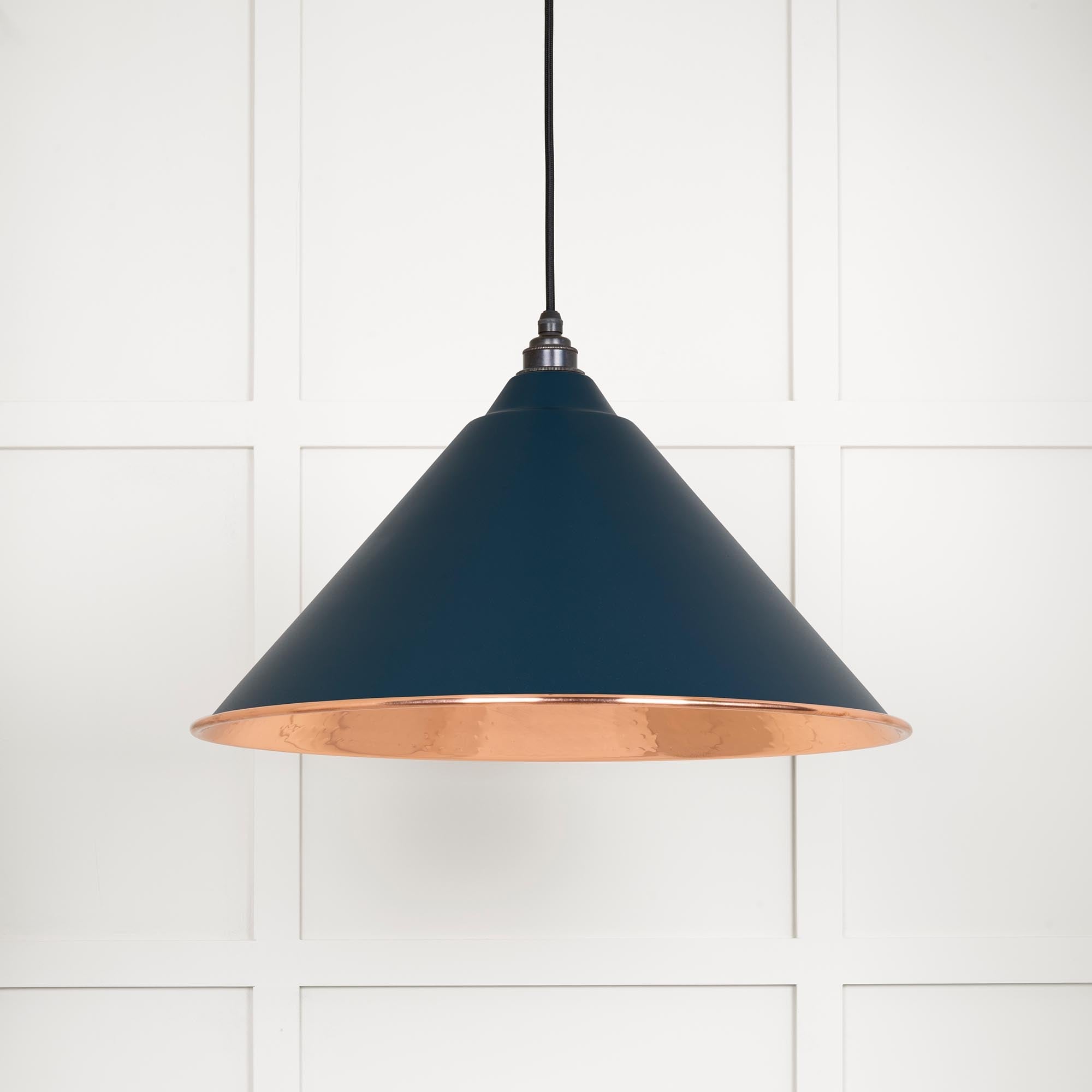 Hammered Copper Hockley Pendant | Dusk - From The Anvil - EB London