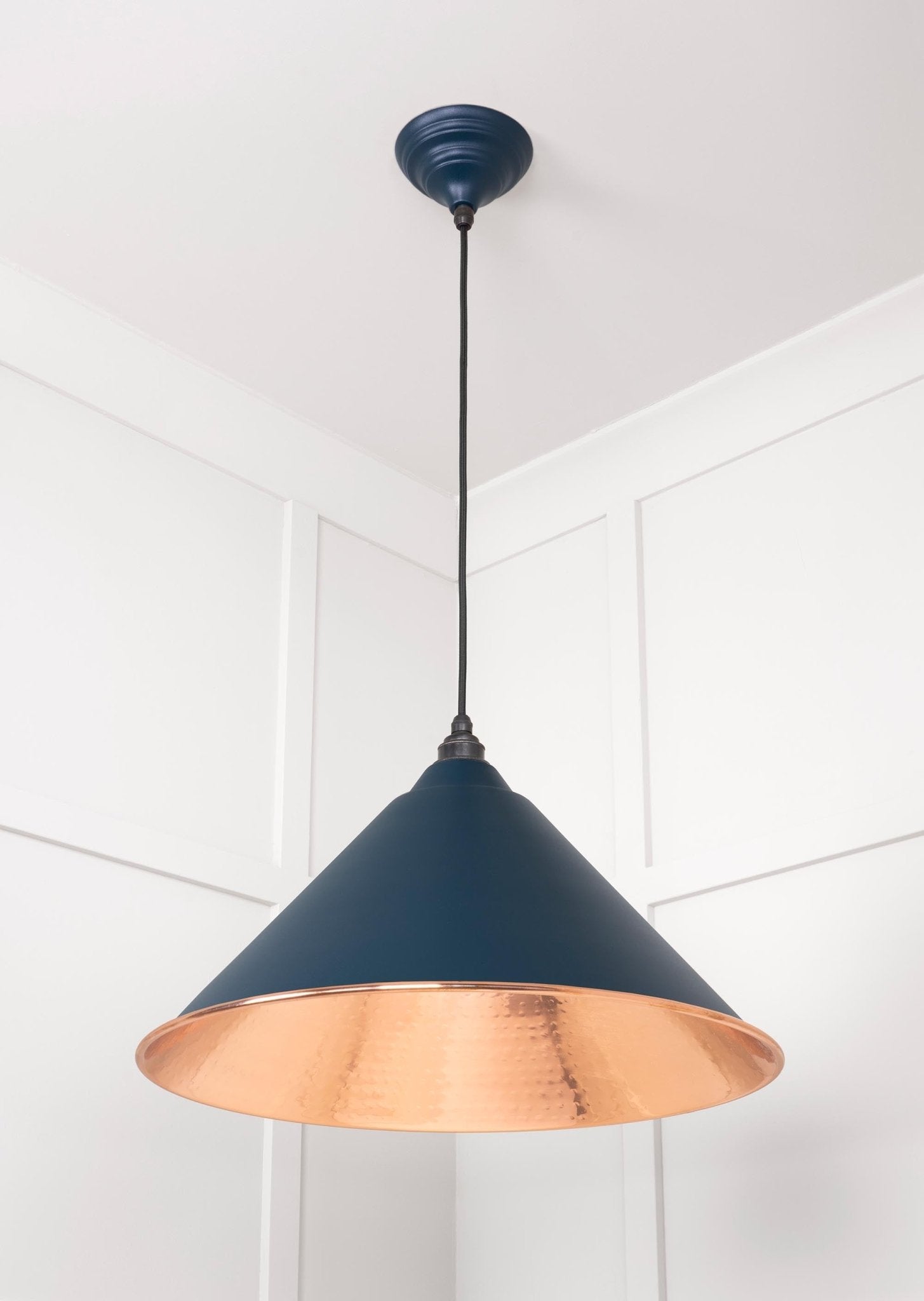 Hammered Copper Hockley Pendant | Dusk - From The Anvil - EB London