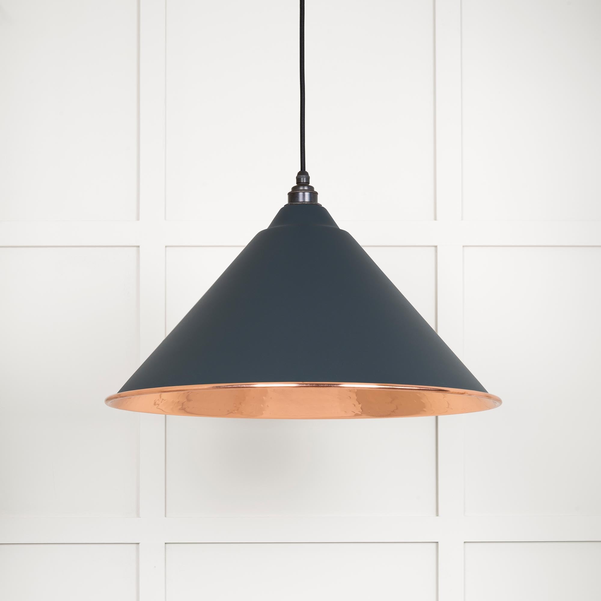 Hammered Copper Hockley Pendant | Soot - From The Anvil - EB London