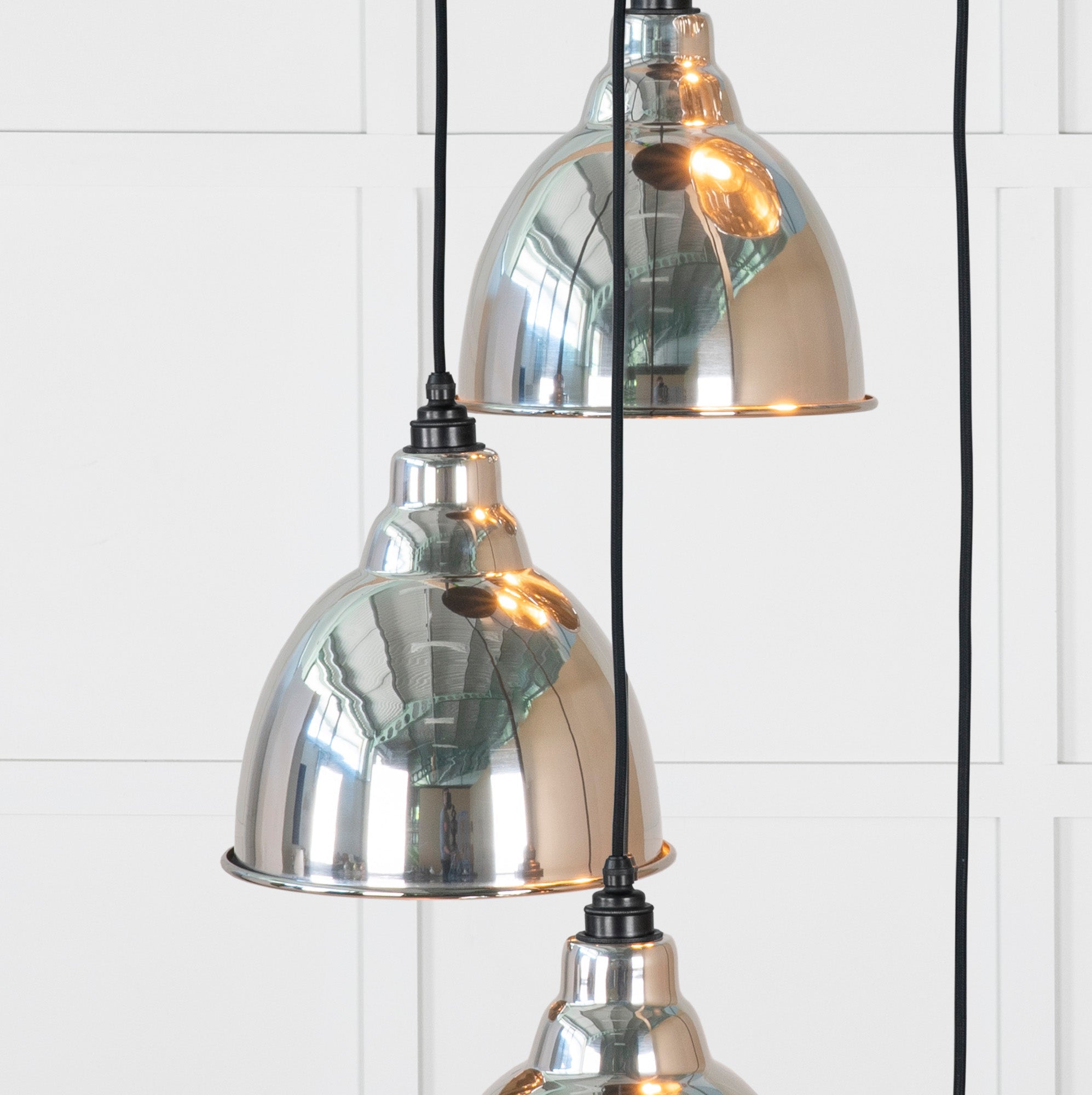 Hammered Nickel Brindley Cluster Pendant | Bare - From the Anvil - EB London