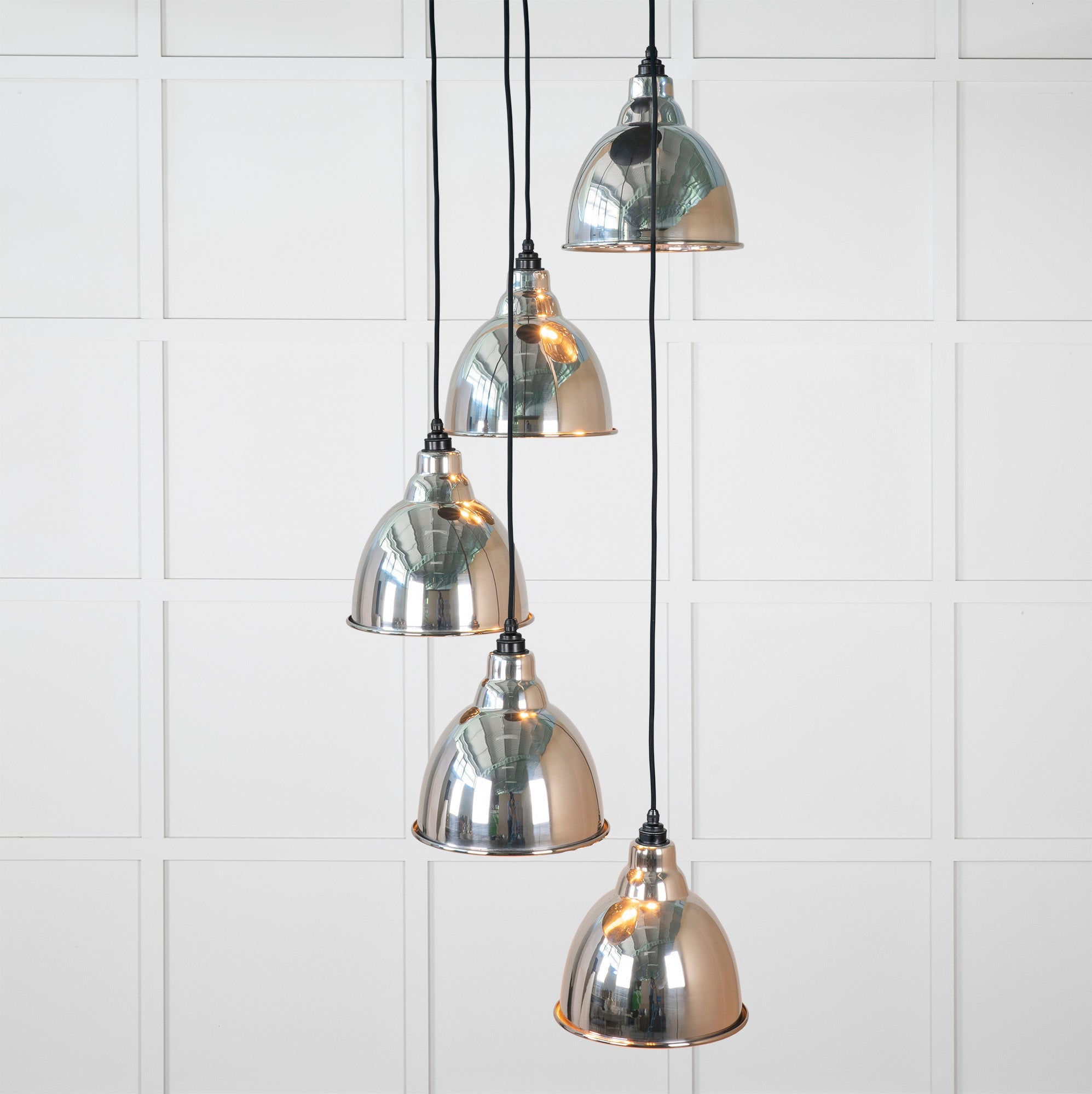 Hammered Nickel Brindley Cluster Pendant | Bare - From the Anvil - EB London
