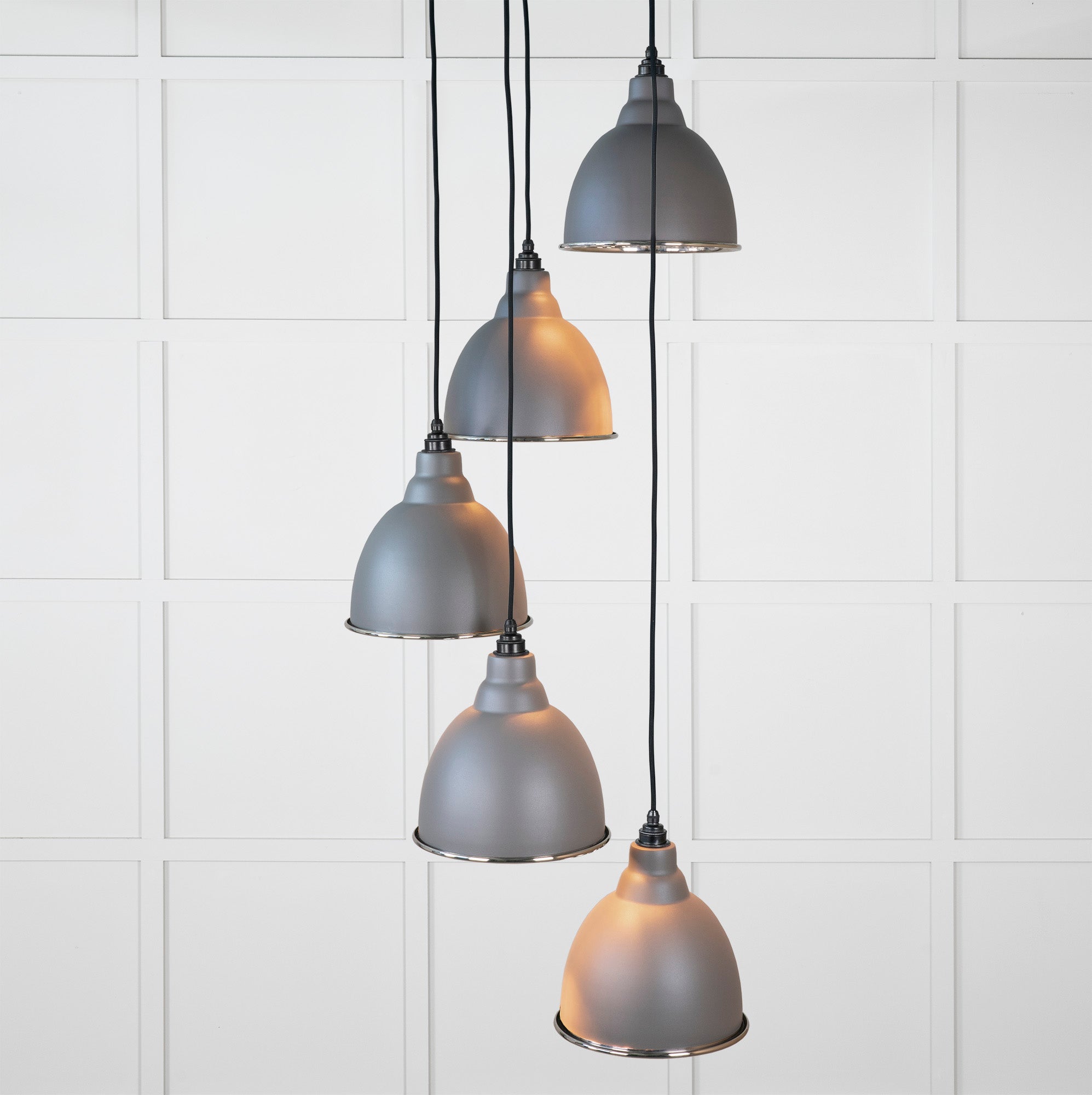 Hammered Nickel Brindley Cluster Pendant | Bluff - From the Anvil - EB London