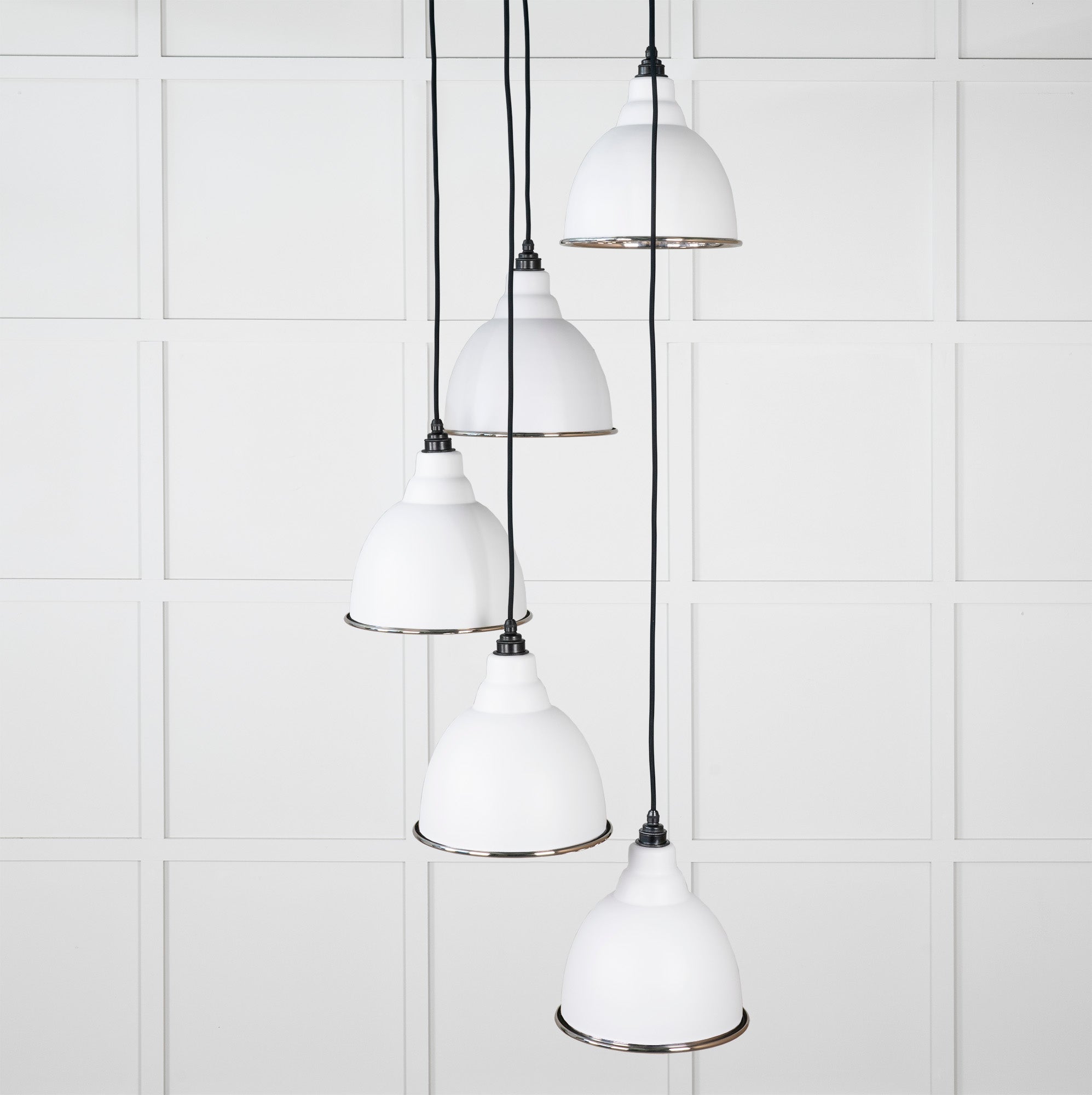 Hammered Nickel Brindley Cluster Pendant | Flock - From the Anvil - EB London