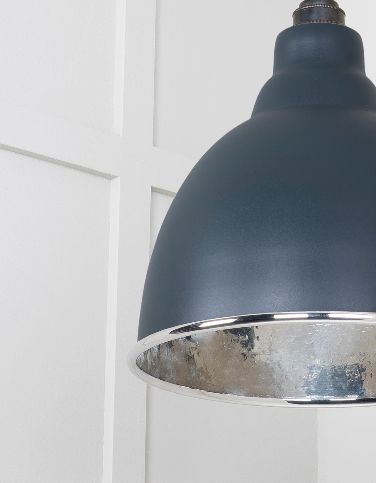 Hammered Nickel Brindley Cluster Pendant | Soot - From the Anvil - EB London