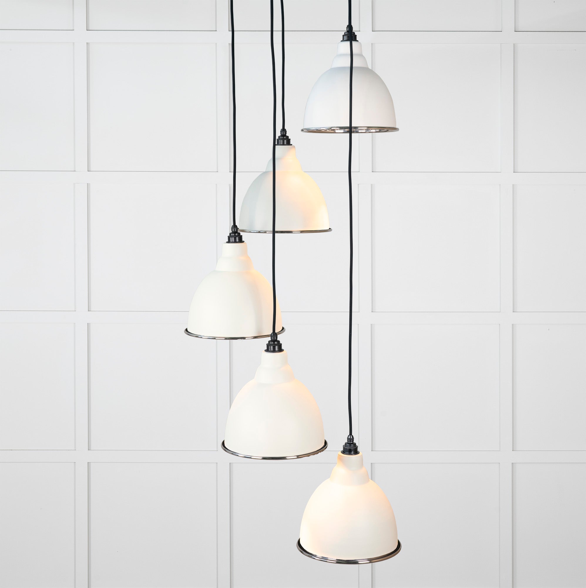 Hammered Nickel Brindley Cluster Pendant | Teasel - From the Anvil - EB London
