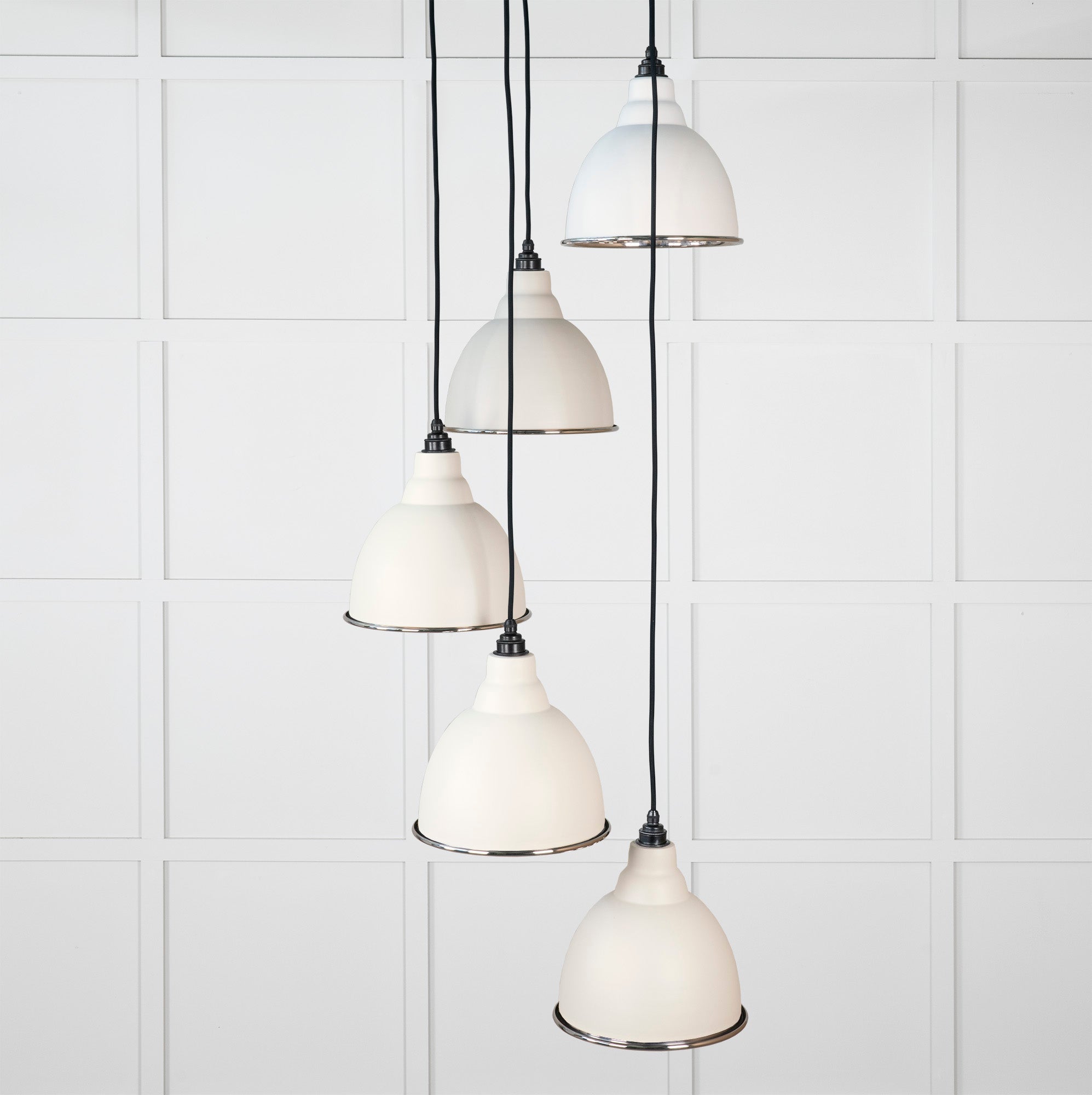 Hammered Nickel Brindley Cluster Pendant | Teasel - From the Anvil - EB London