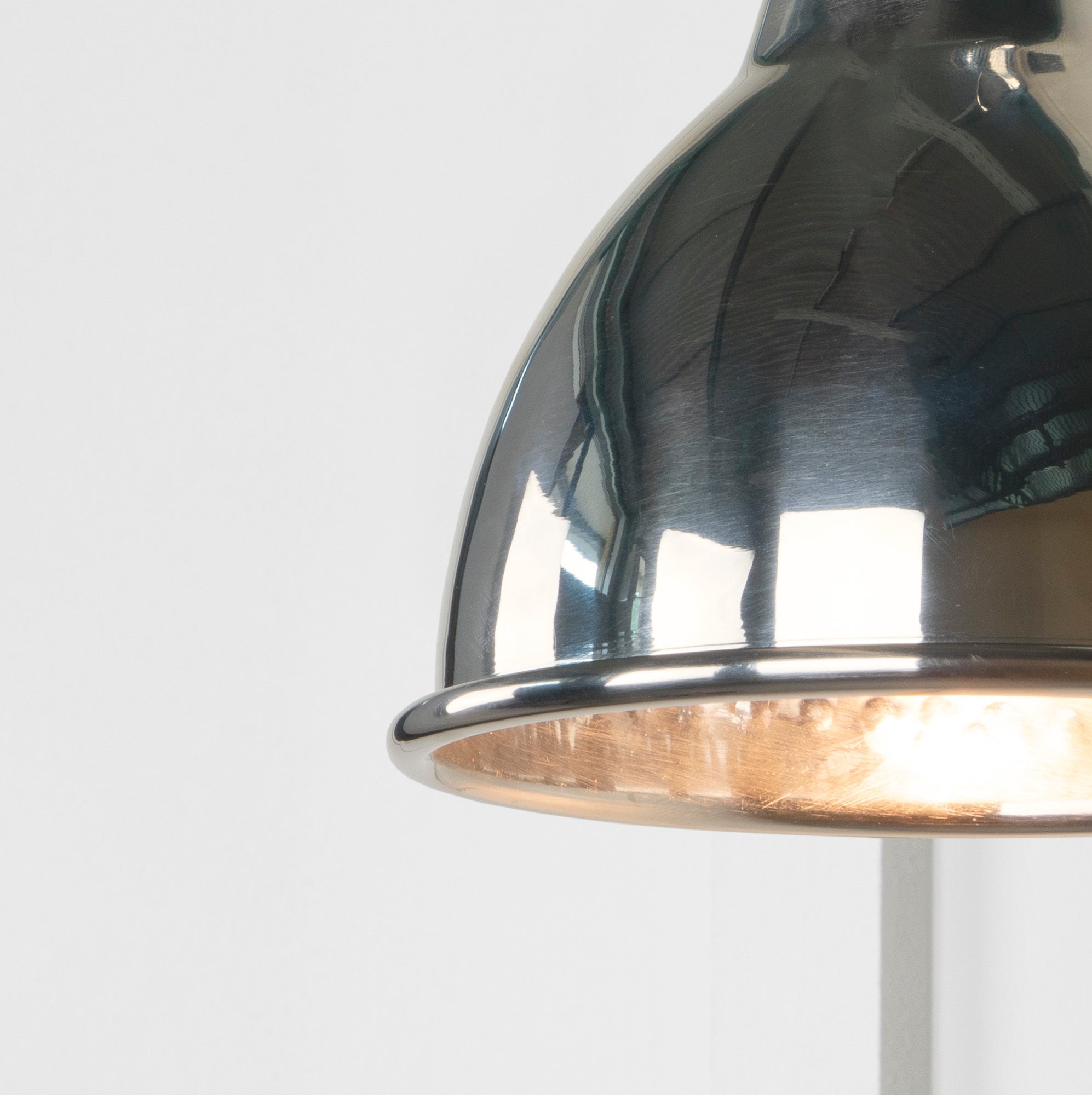 Hammered Nickel Brindley Wall Light | Hammered Nickel Bare - From the Anvil - EB London