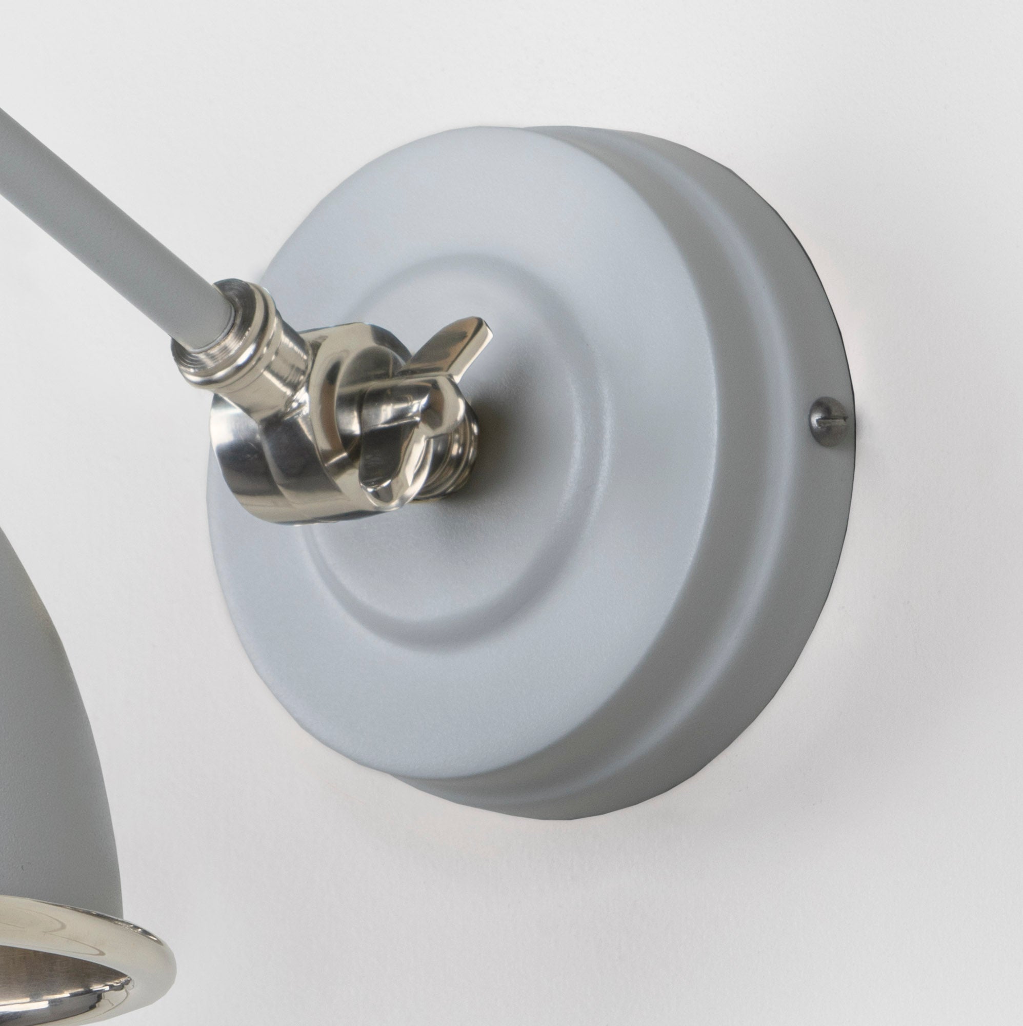 Hammered Nickel Brindley Wall Light | Hammered Nickel Birch - From the Anvil - EB London