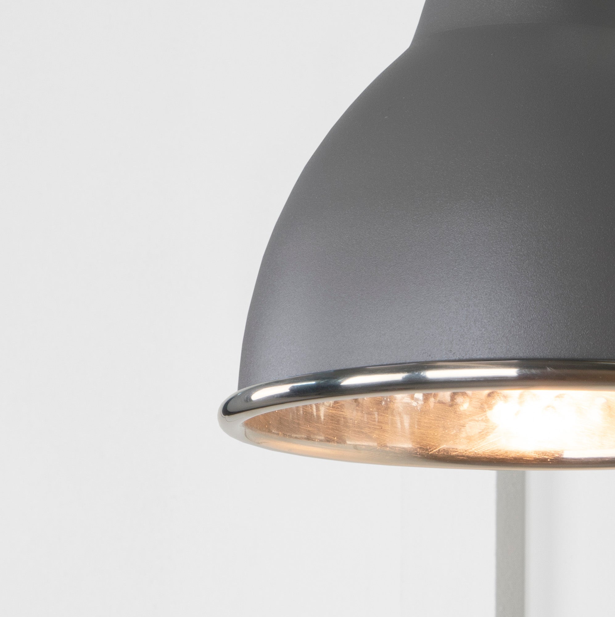 Hammered Nickel Brindley Wall Light | Hammered Nickel Bluff - From the Anvil - EB London