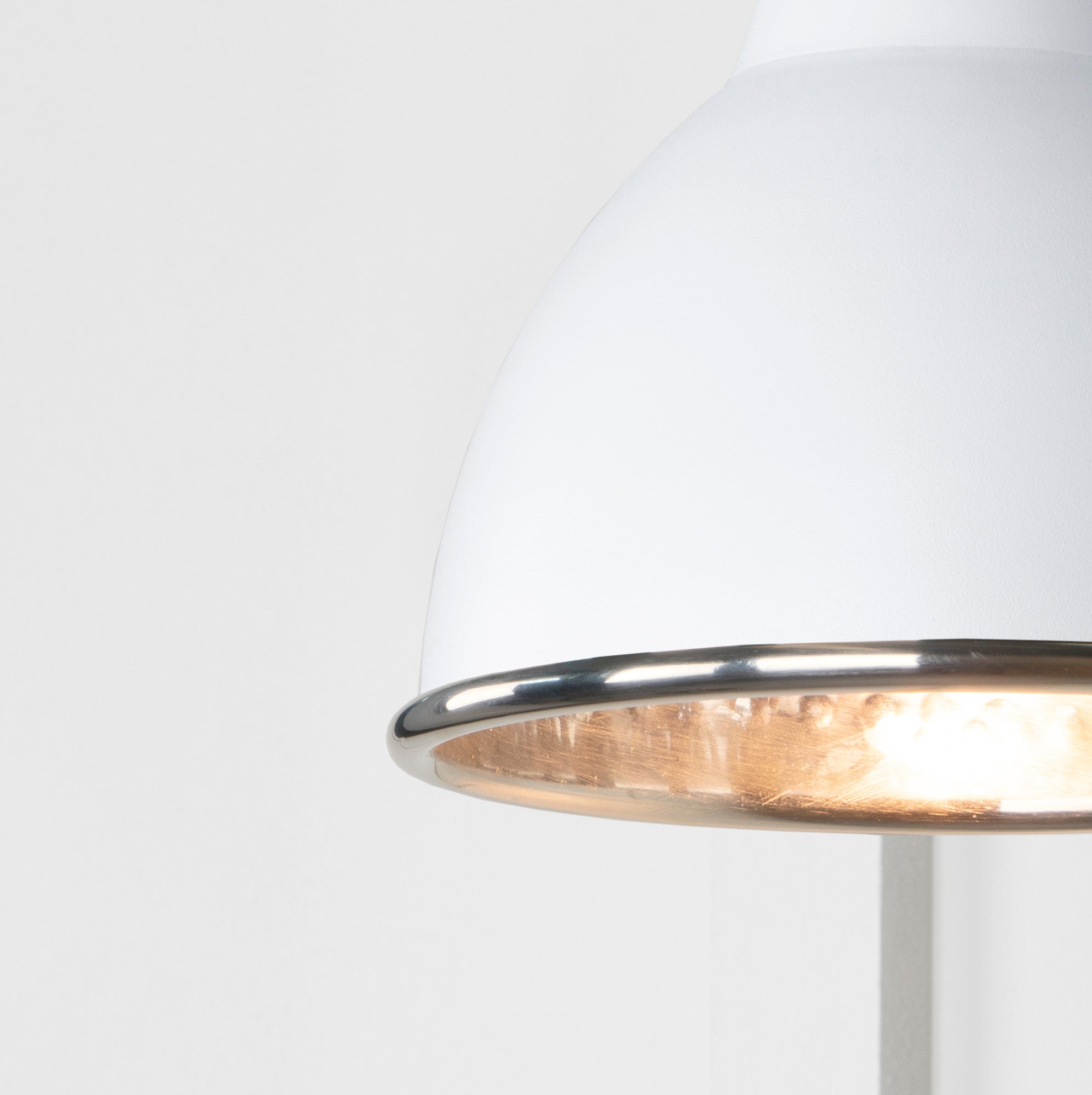 Hammered Nickel Brindley Wall Light | Hammered Nickel Flock - From the Anvil - EB London