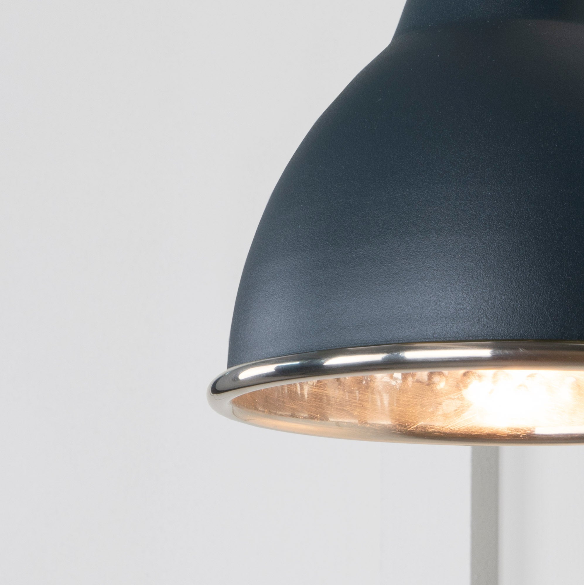Hammered Nickel Brindley Wall Light | Hammered Nickel Soot - From the Anvil - EB London