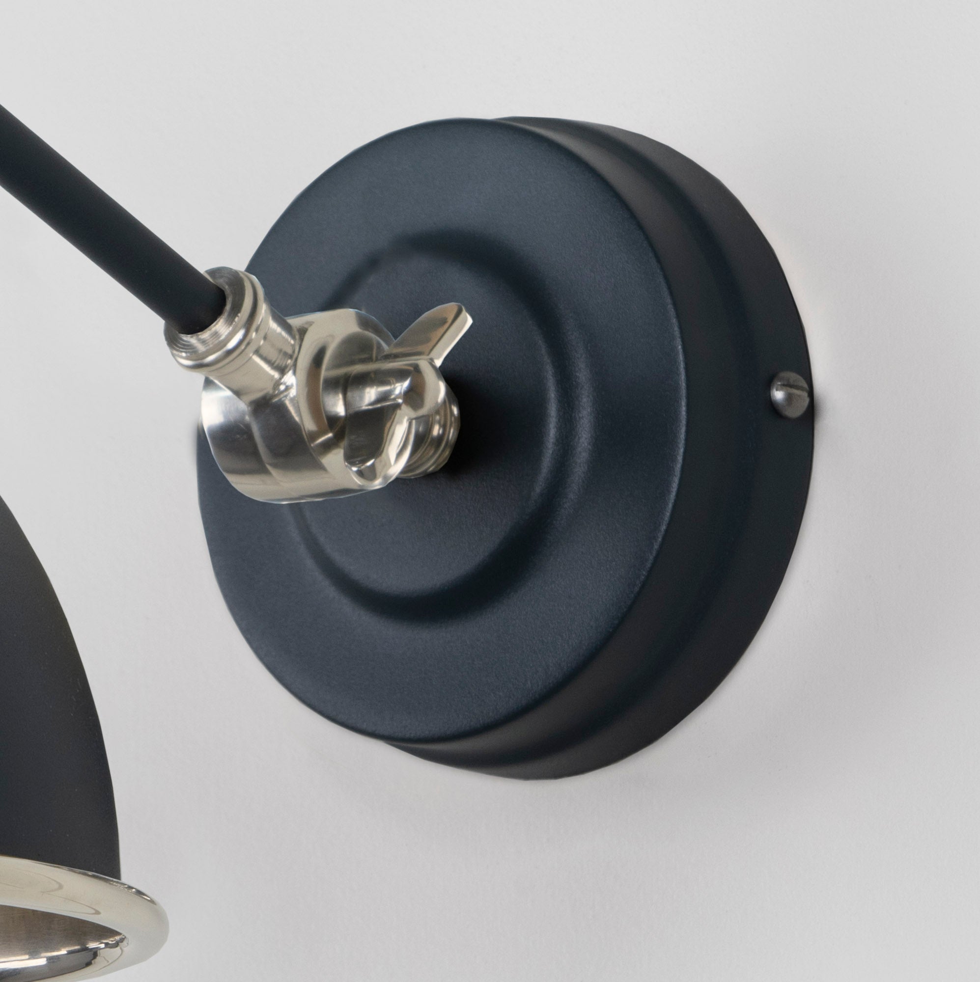 Hammered Nickel Brindley Wall Light | Hammered Nickel Soot - From the Anvil - EB London