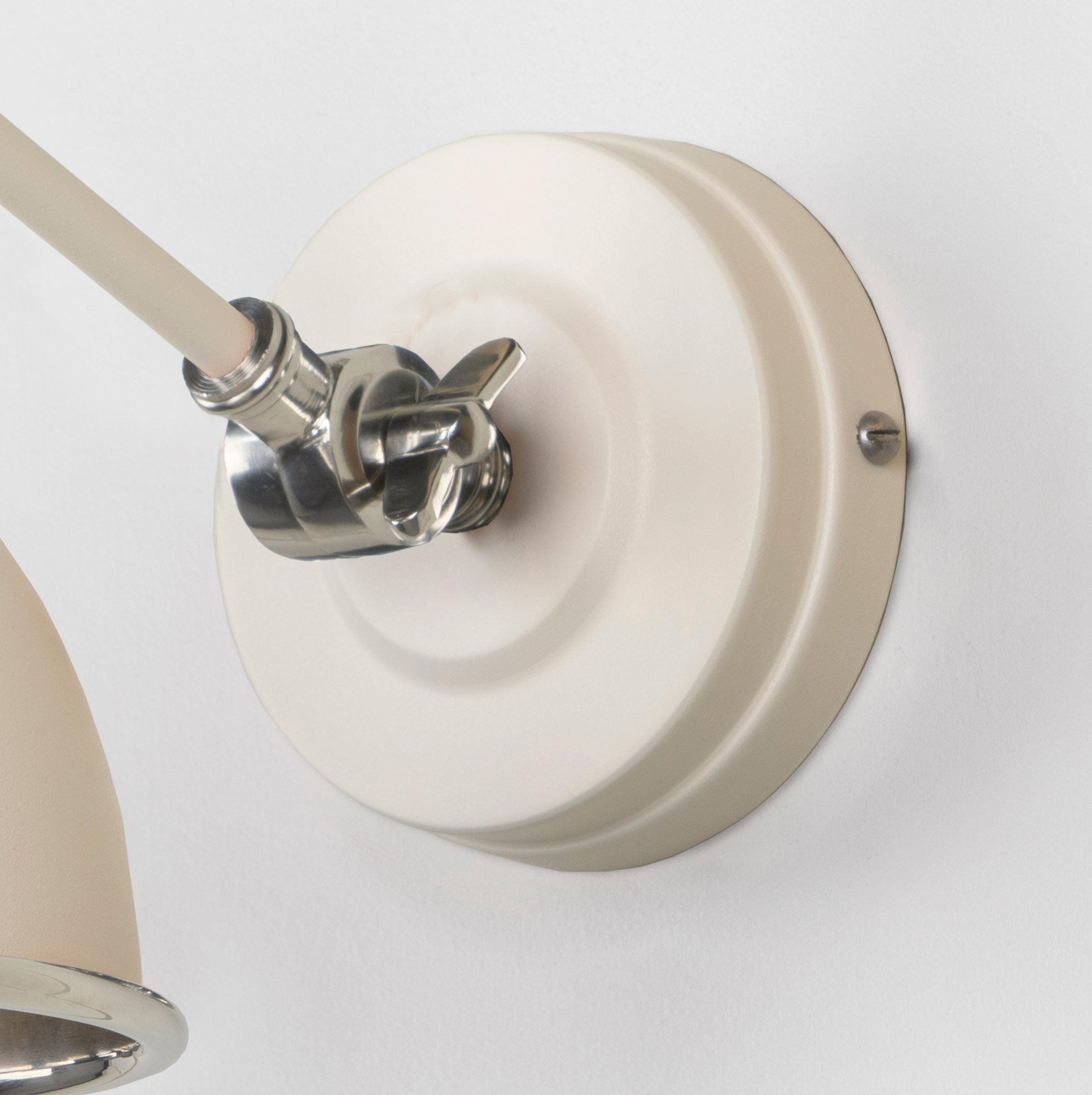 Hammered Nickel Brindley Wall Light | Hammered Nickel Teasel - From the Anvil - EB London