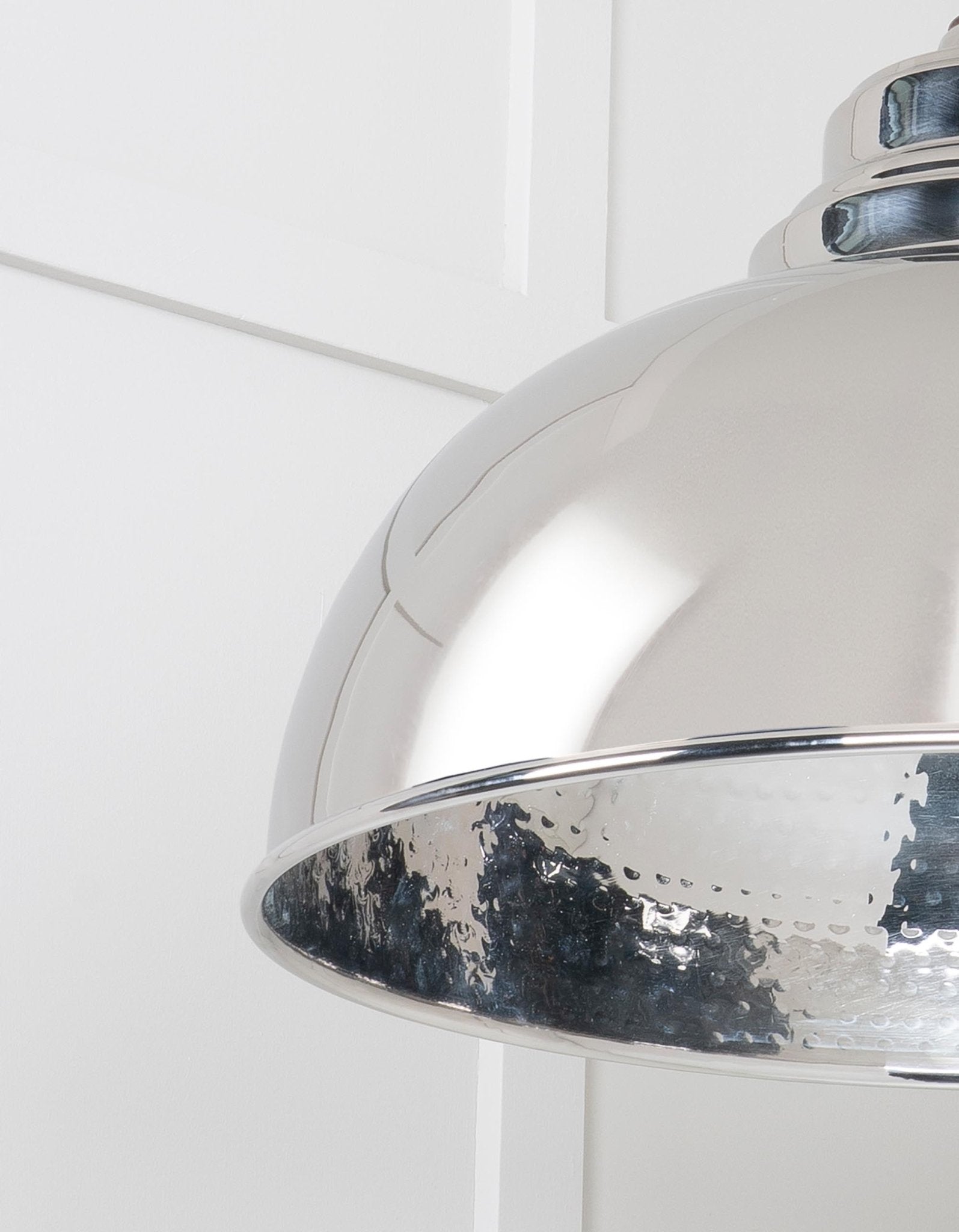 Hammered Nickel Harborne Pendant | Bare - From The Anvil - EB London