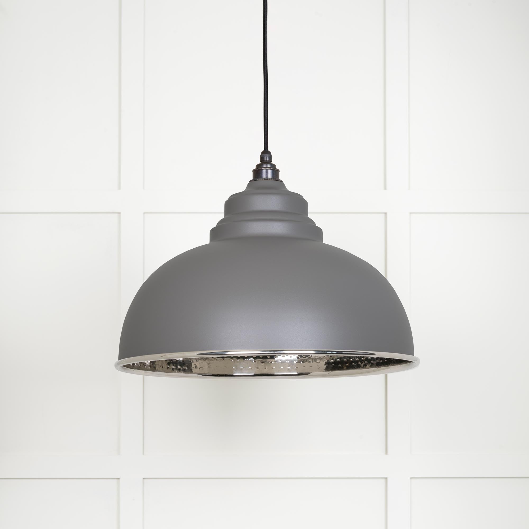 Hammered Nickel Harborne Pendant | Bluff - From The Anvil - EB London