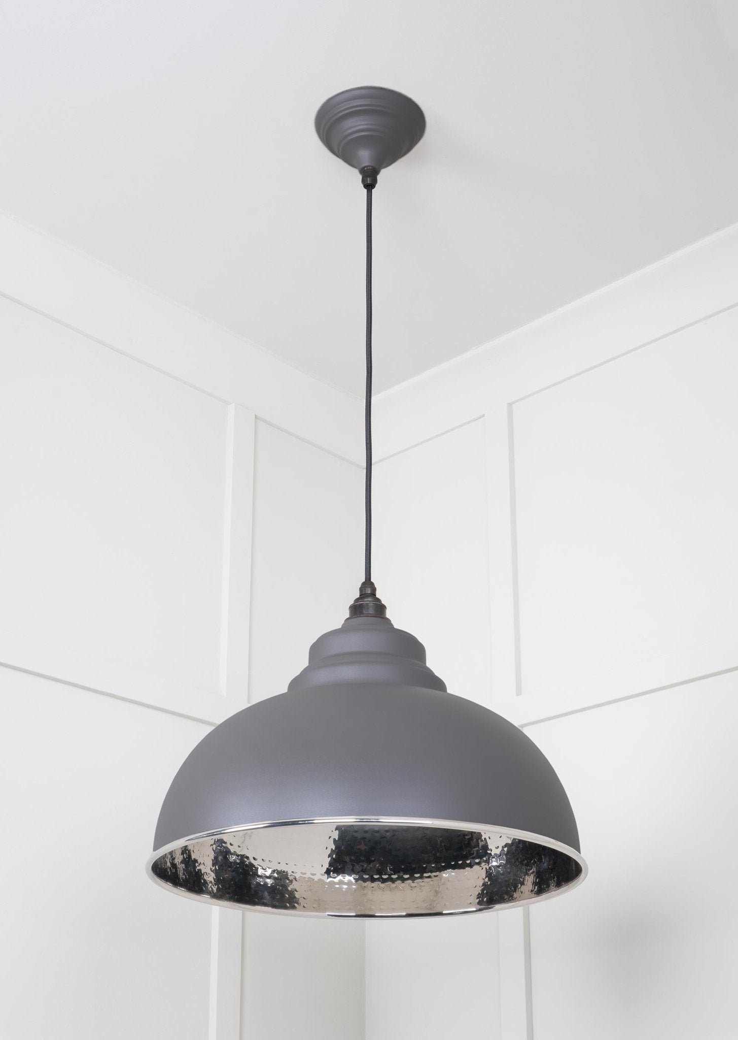Hammered Nickel Harborne Pendant | Bluff - From The Anvil - EB London