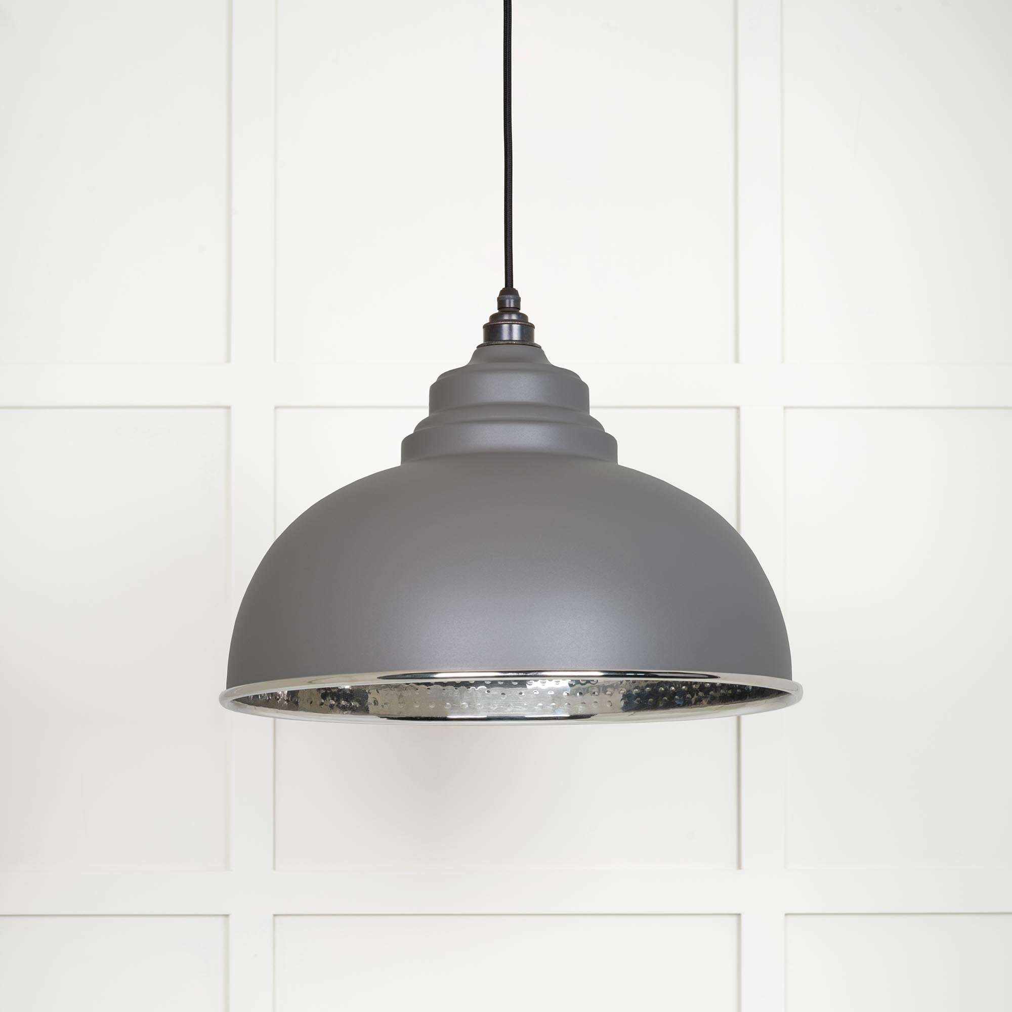Hammered Nickel Harborne Pendant | Bluff - From The Anvil - EB London