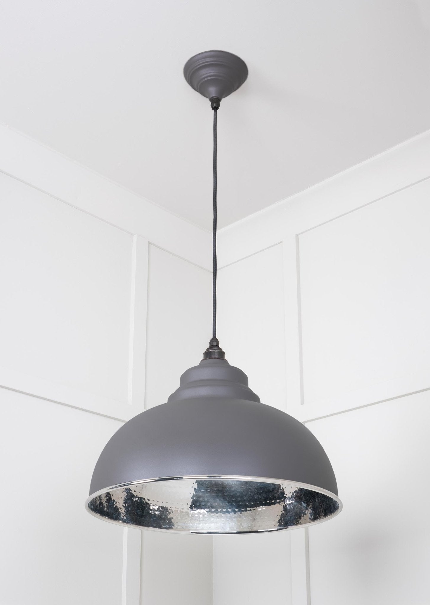 Hammered Nickel Harborne Pendant | Bluff - From The Anvil - EB London