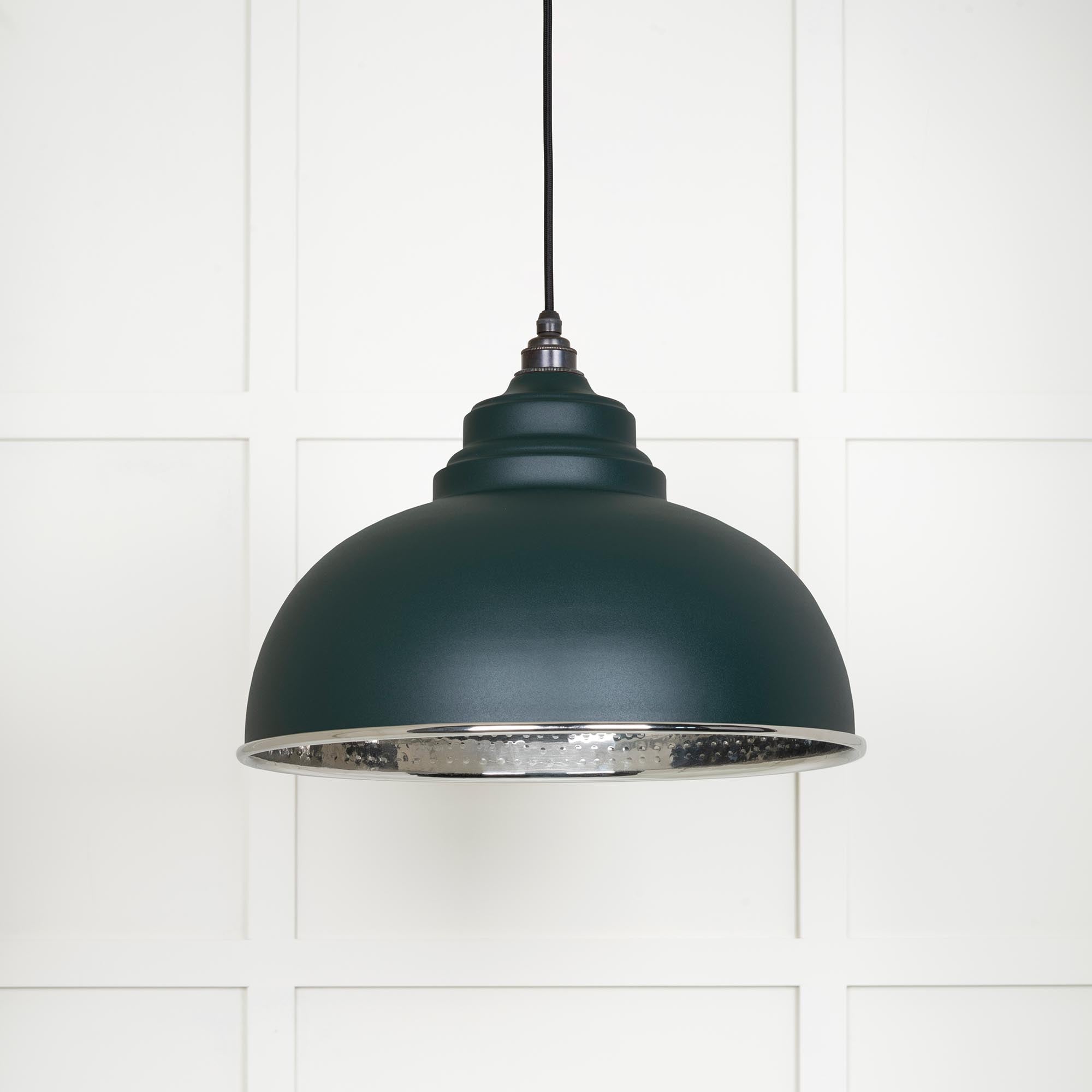 Hammered Nickel Harborne Pendant | Dingle - From The Anvil - EB London