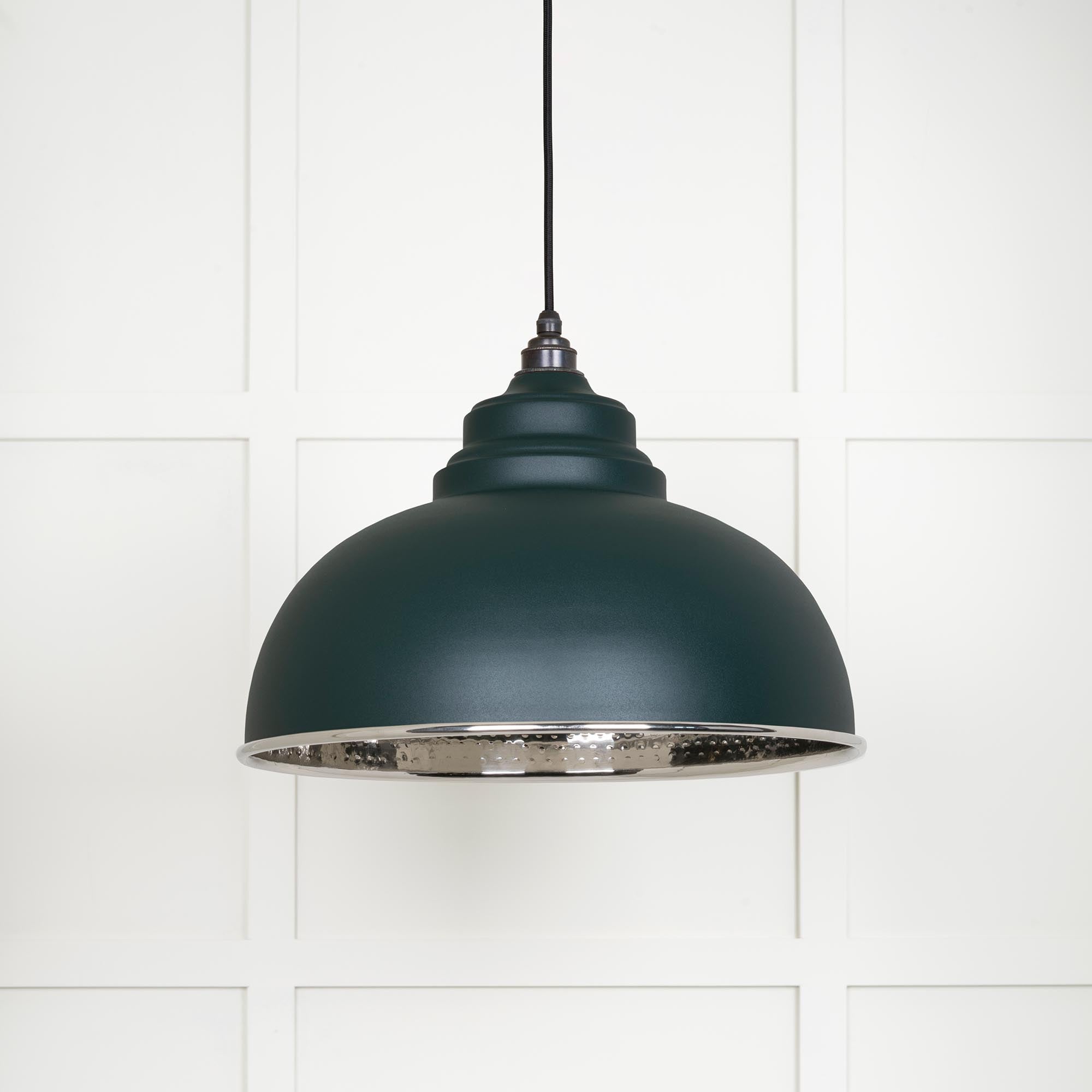 Hammered Nickel Harborne Pendant | Dingle - From The Anvil - EB London