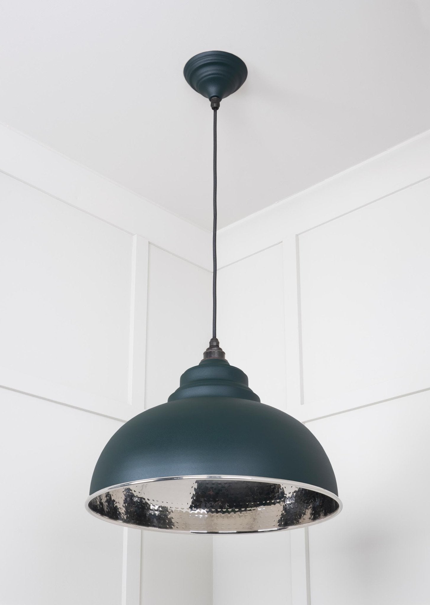 Hammered Nickel Harborne Pendant | Dingle - From The Anvil - EB London