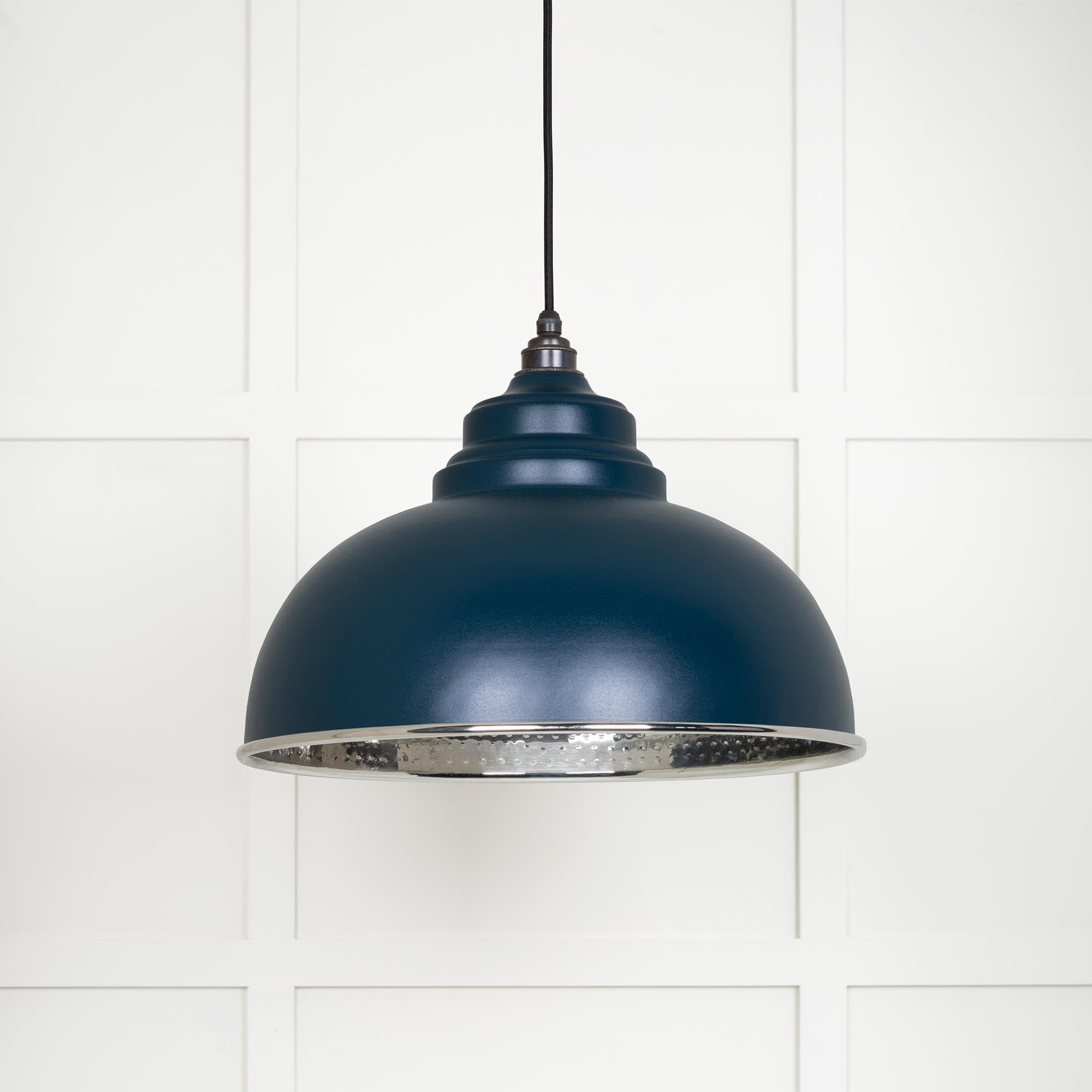 Hammered Nickel Harborne Pendant | Dusk - From The Anvil - EB London