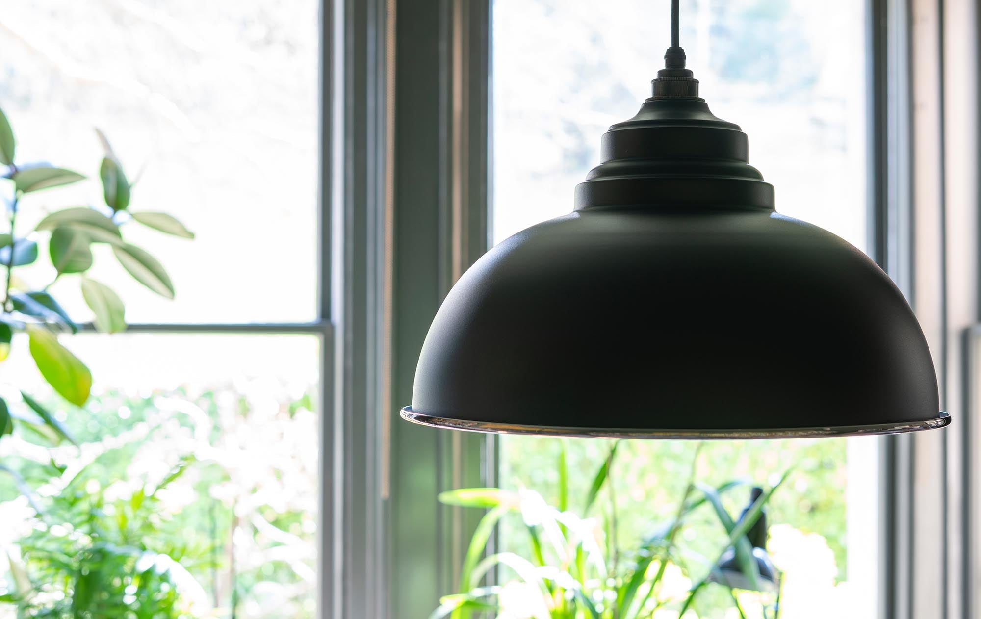 Hammered Nickel Harborne Pendant | Elan Black - From The Anvil - EB London