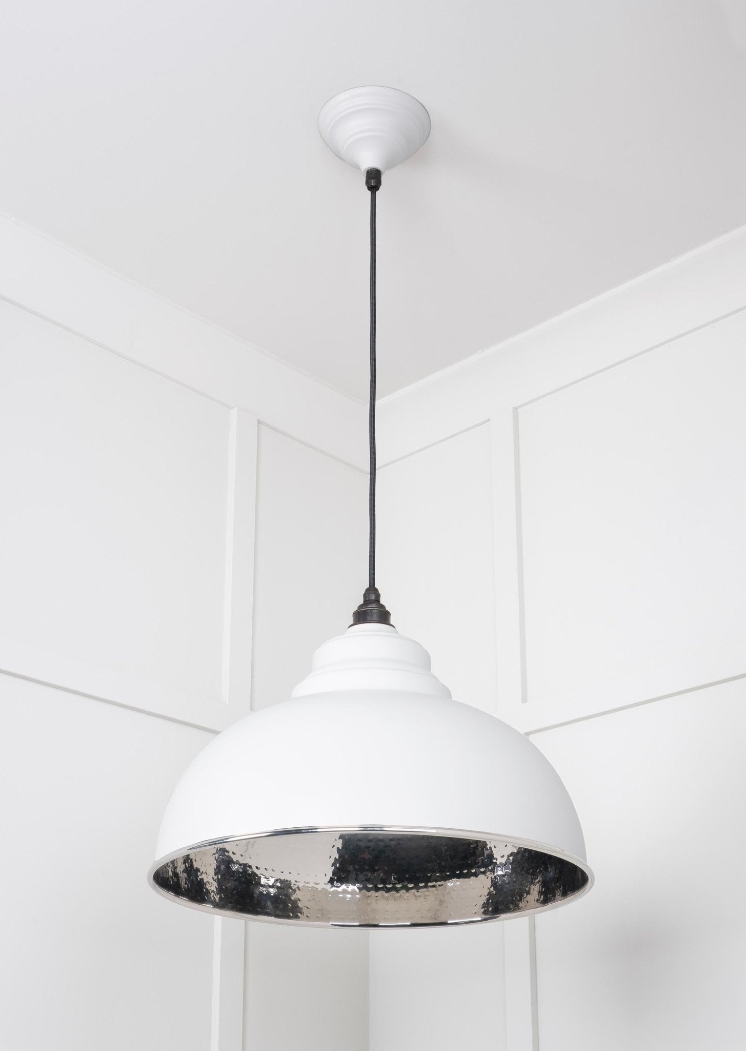Hammered Nickel Harborne Pendant | Flock - From The Anvil - EB London