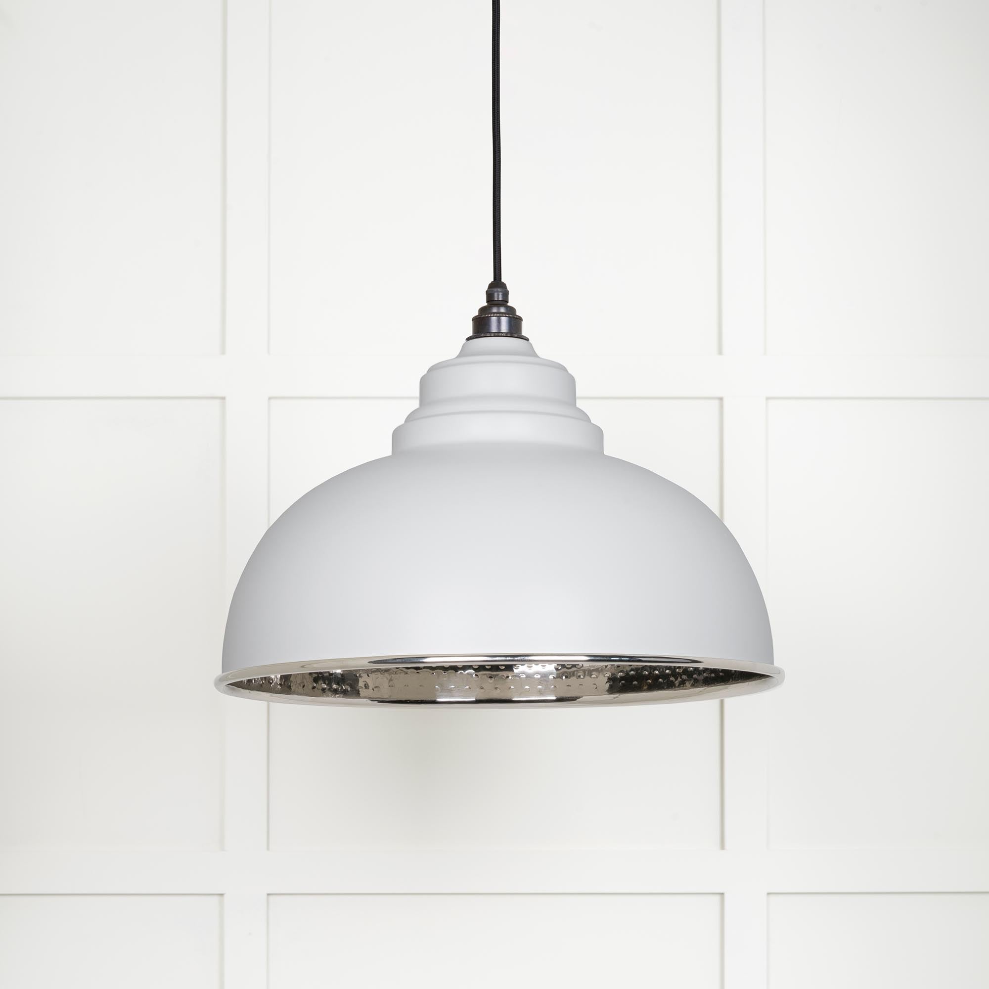 Hammered Nickel Harborne Pendant | Flock - From The Anvil - EB London