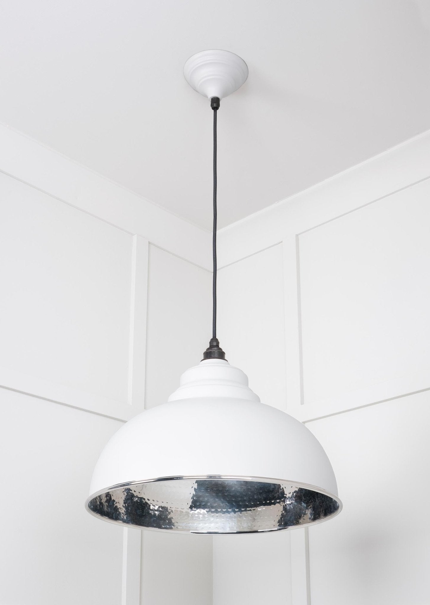 Hammered Nickel Harborne Pendant | Flock - From The Anvil - EB London