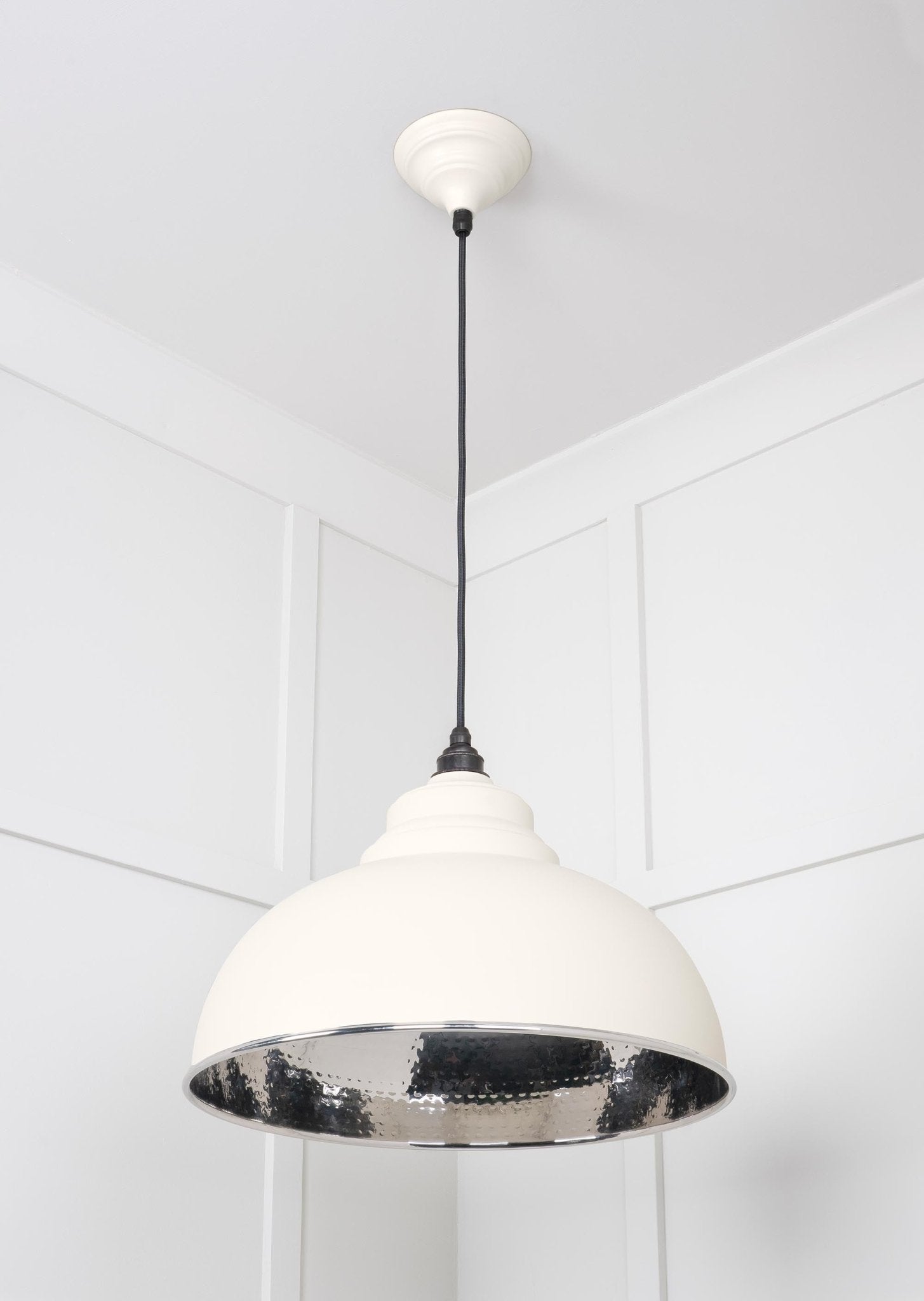 Hammered Nickel Harborne Pendant | Teasel - From The Anvil - EB London