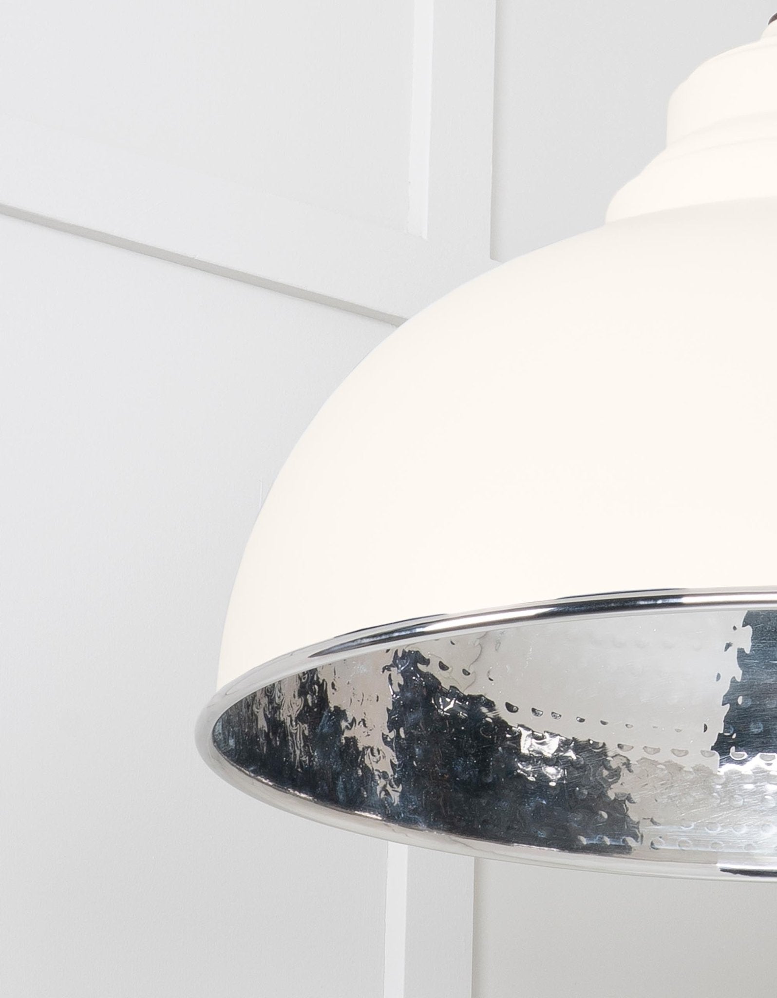 Hammered Nickel Harborne Pendant | Teasel - From The Anvil - EB London