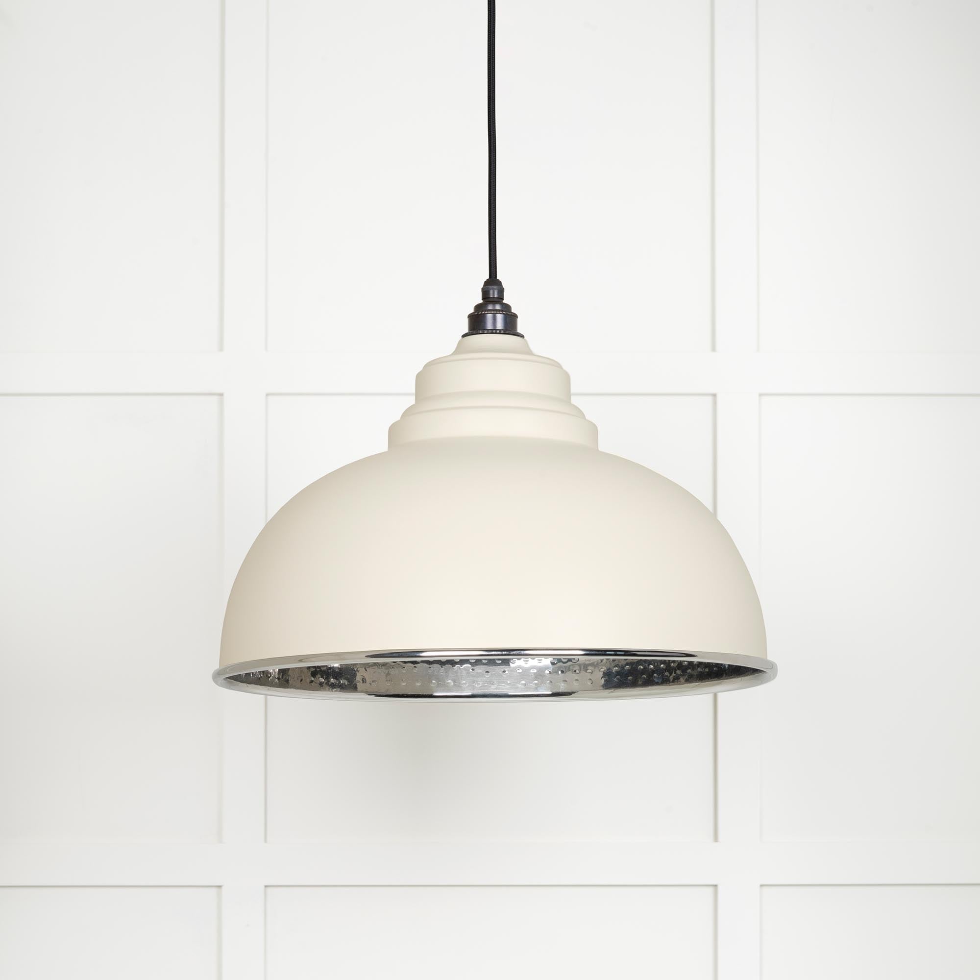 Hammered Nickel Harborne Pendant | Teasel - From The Anvil - EB London