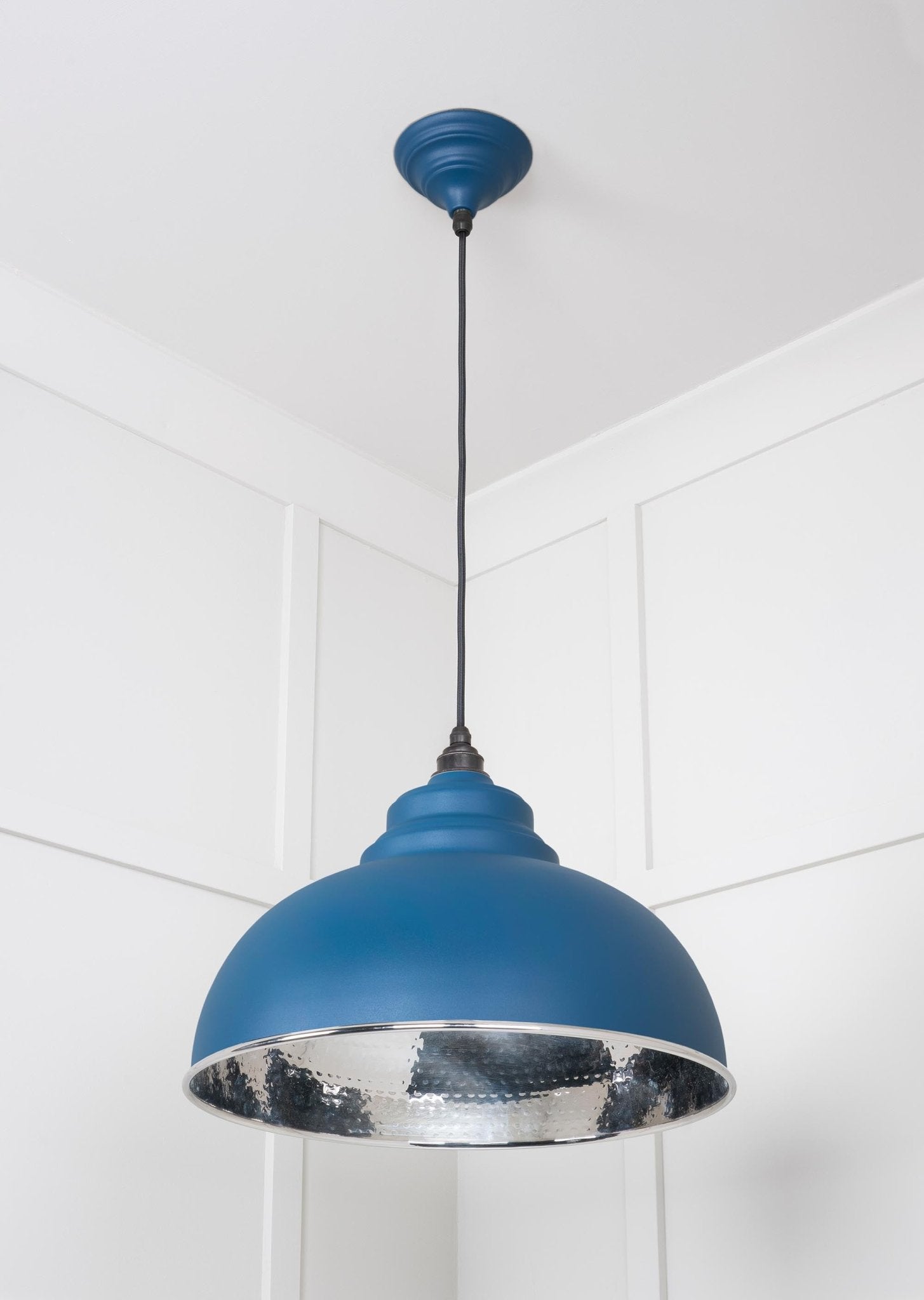 Hammered Nickel Harborne Pendant | Upstream - From The Anvil - EB London