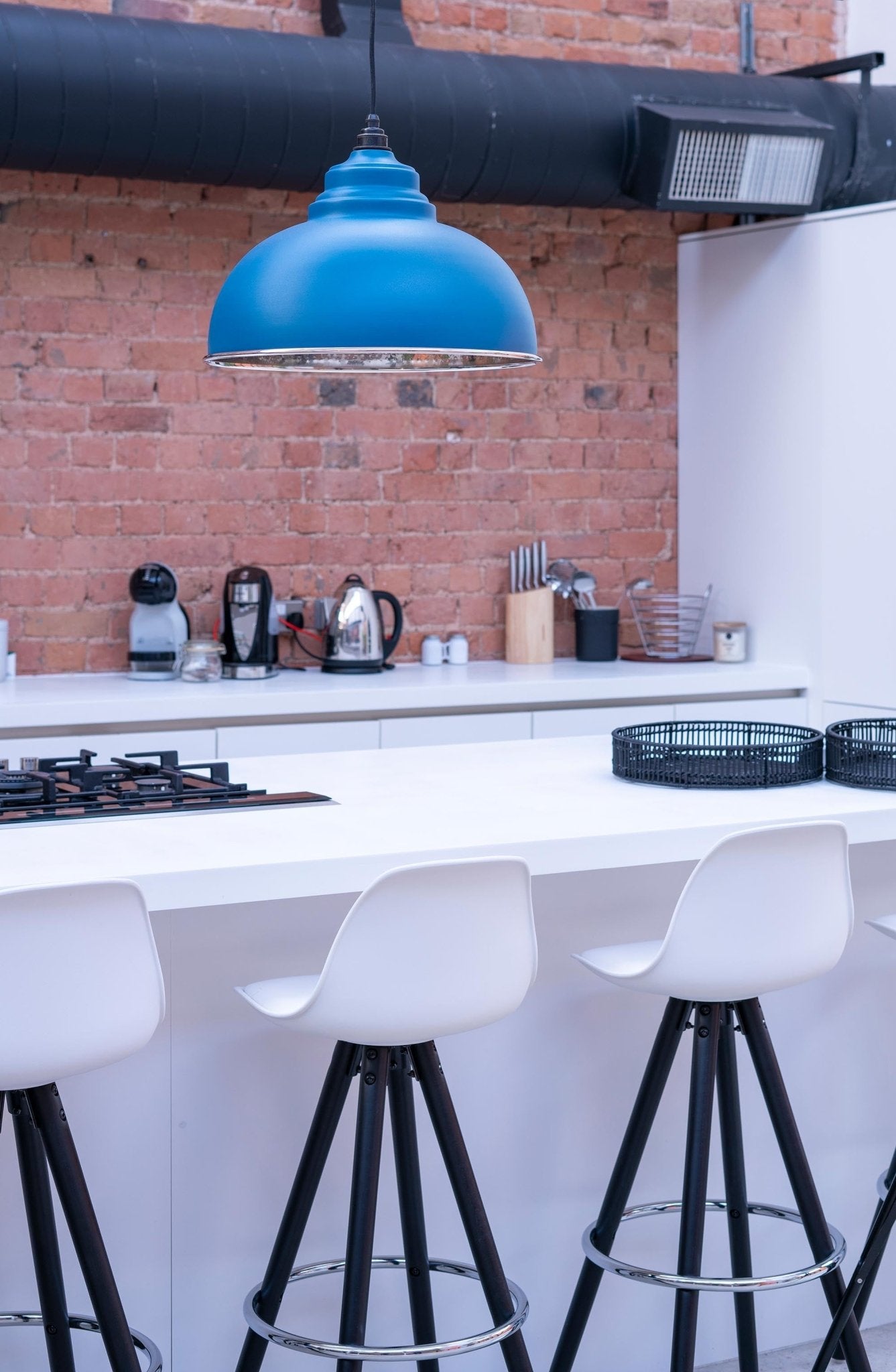 Hammered Nickel Harborne Pendant | Upstream - From The Anvil - EB London