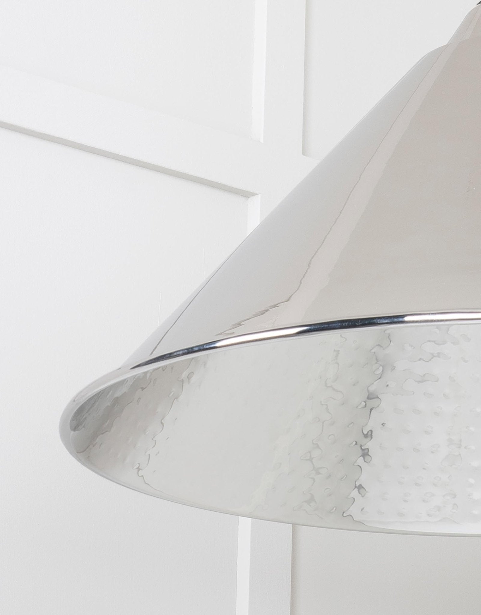 Hammered Nickel Hockley Pendant |Bare - From The Anvil - EB London