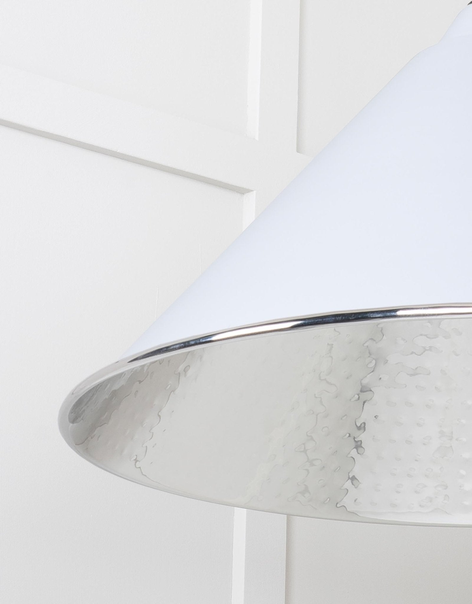 Hammered Nickel Hockley Pendant | Birch - From The Anvil - EB London