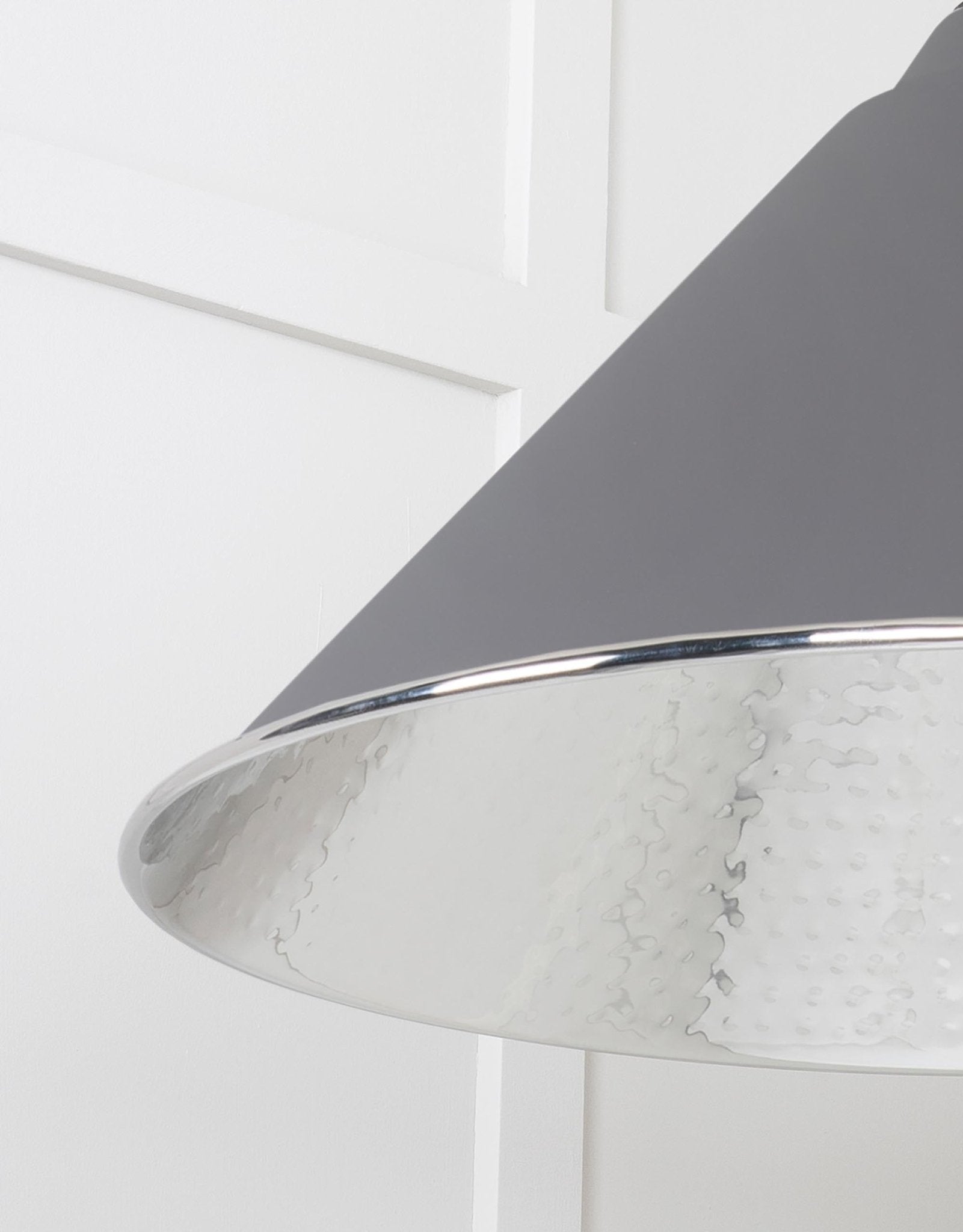 Hammered Nickel Hockley Pendant | Bluff - From The Anvil - EB London