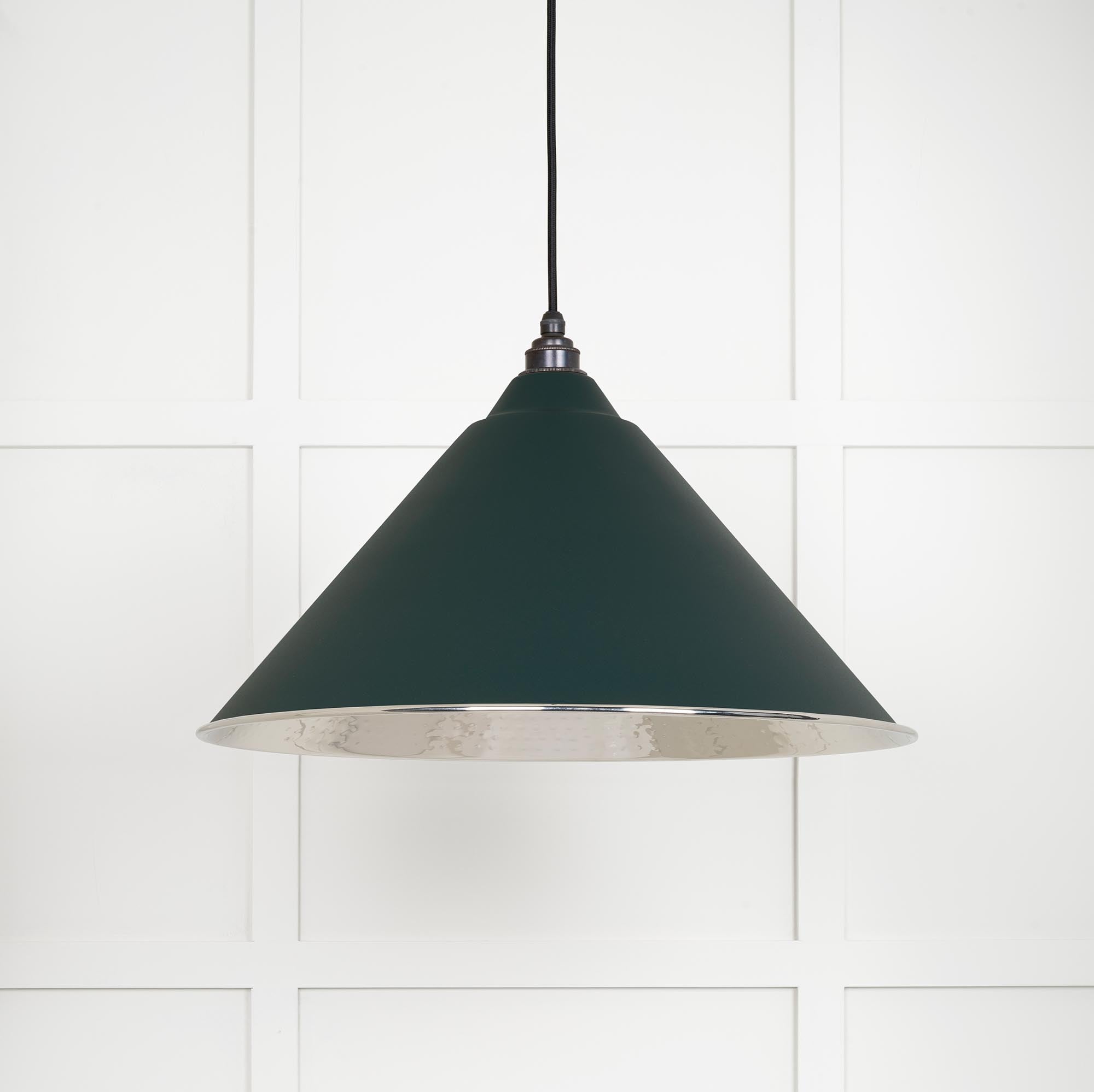 Hammered Nickel Hockley Pendant | Dingle - From The Anvil - EB London