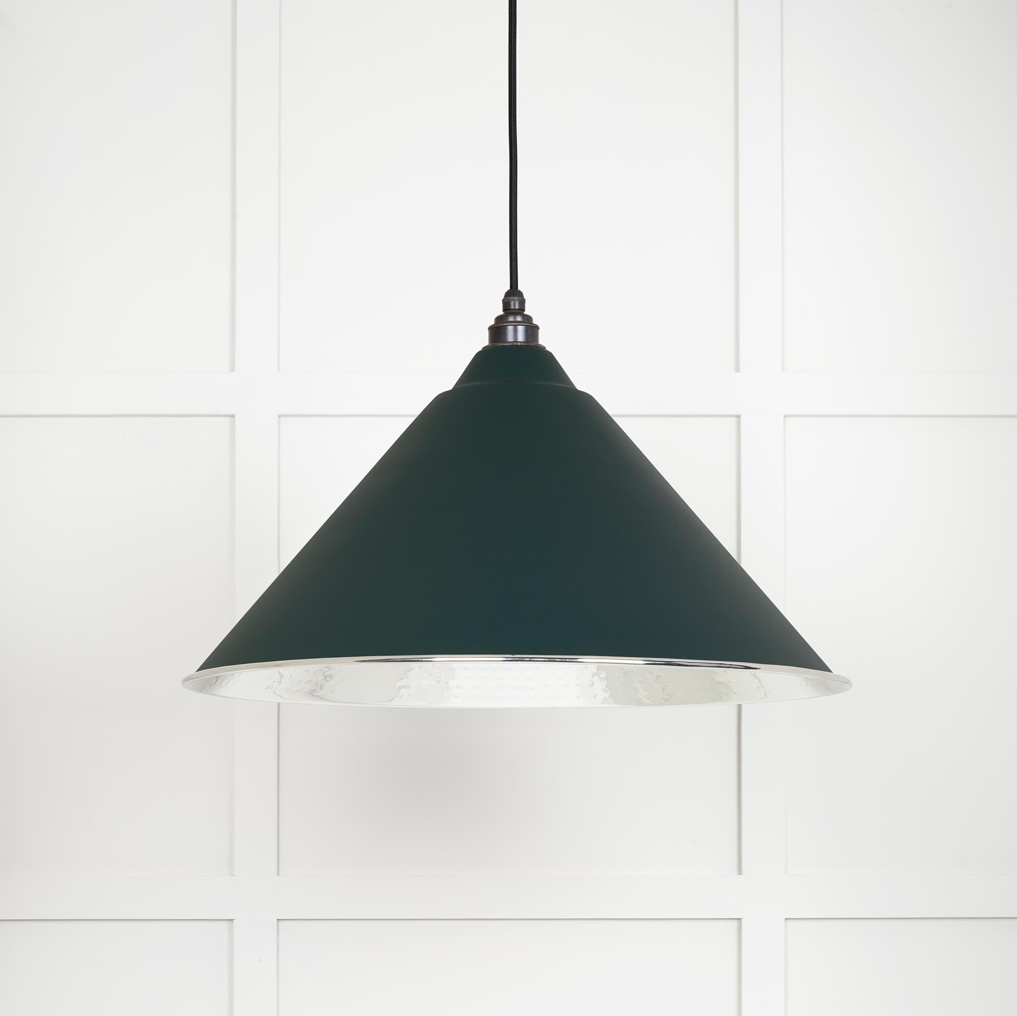 Hammered Nickel Hockley Pendant | Dingle - From The Anvil - EB London