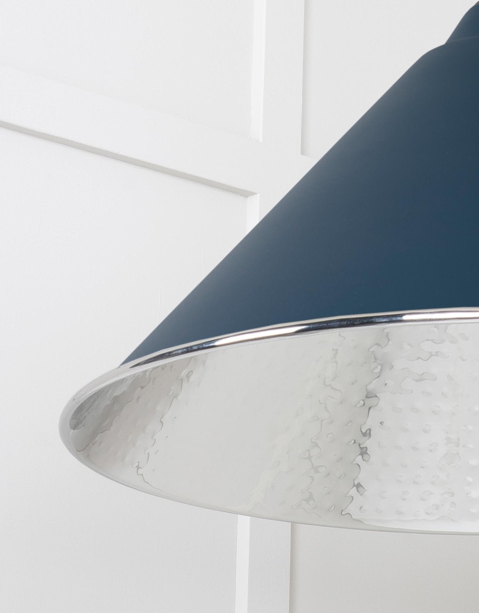 Hammered Nickel Hockley Pendant |Dusk - From The Anvil - EB London