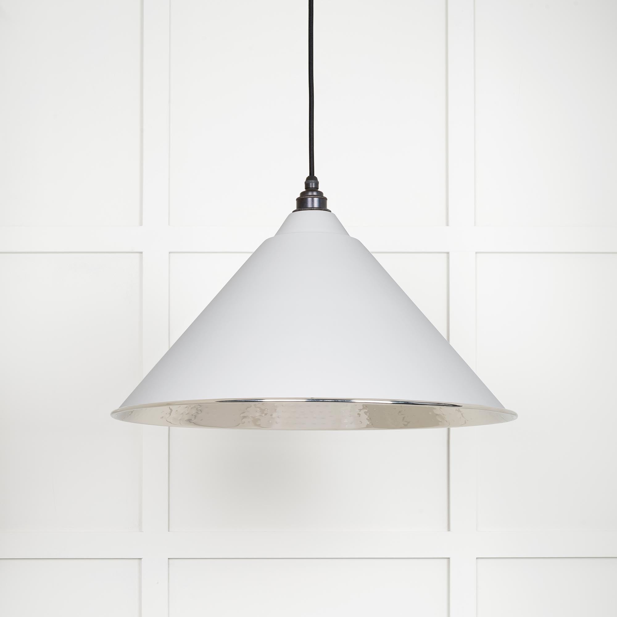 Hammered Nickel Hockley Pendant | Flock - From The Anvil - EB London