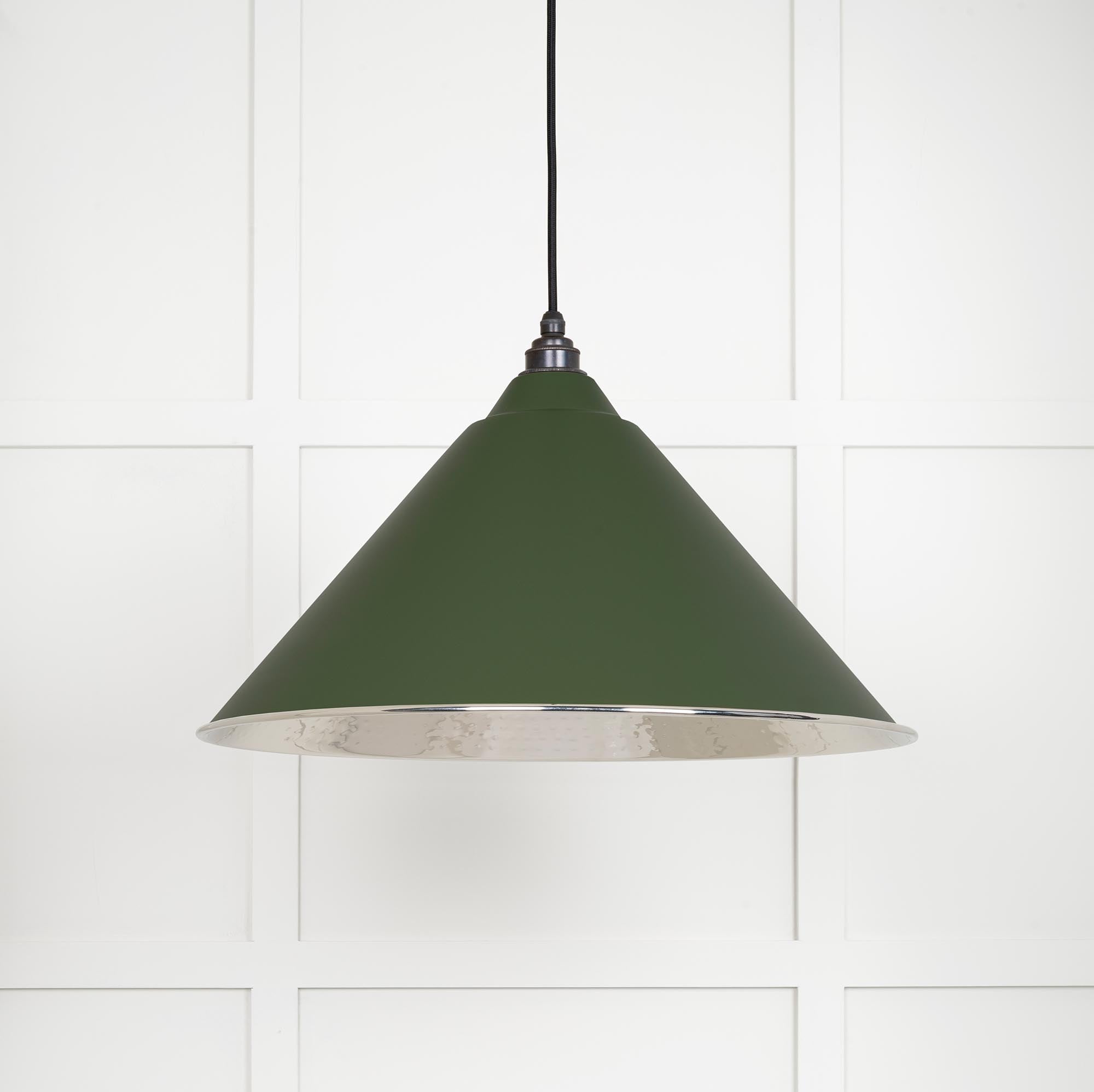 Hammered Nickel Hockley Pendant | Heath - From The Anvil - EB London